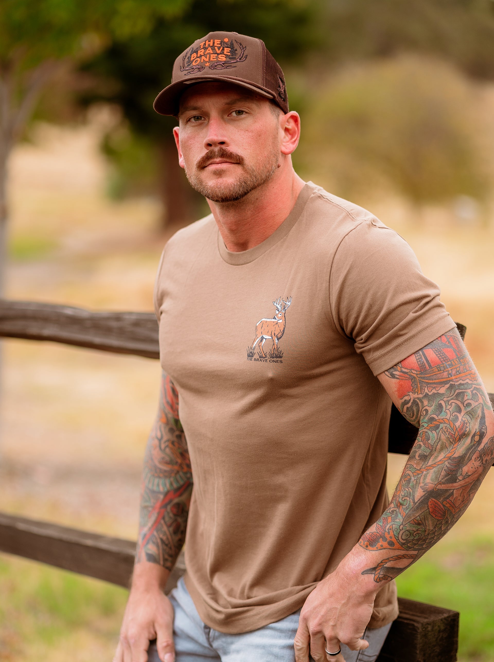 The 10-Point T-Shirt -Brown | The Brave Ones