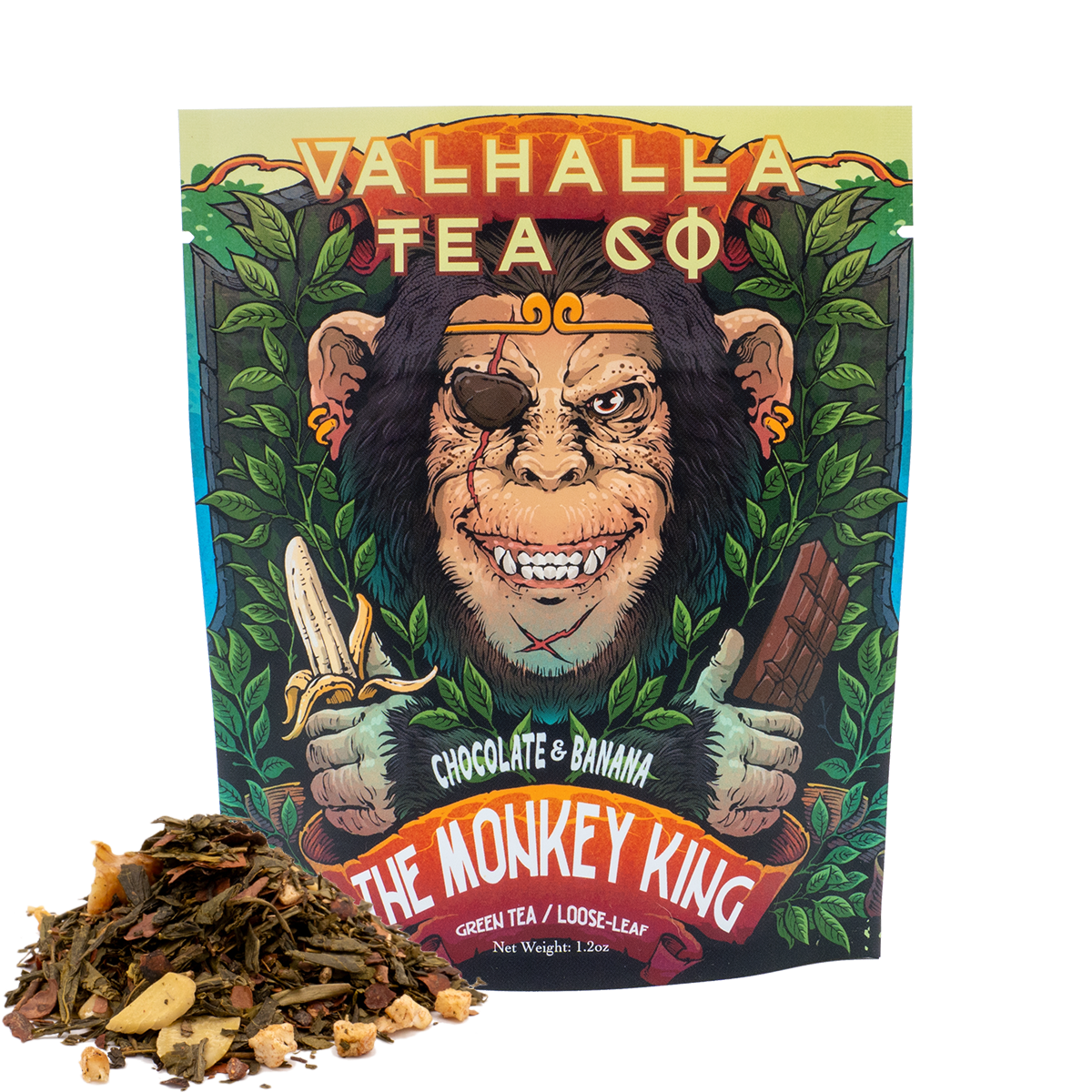 The Monkey King | Chocolate, Banana & Walnut | Green Tea | Caffeinated
