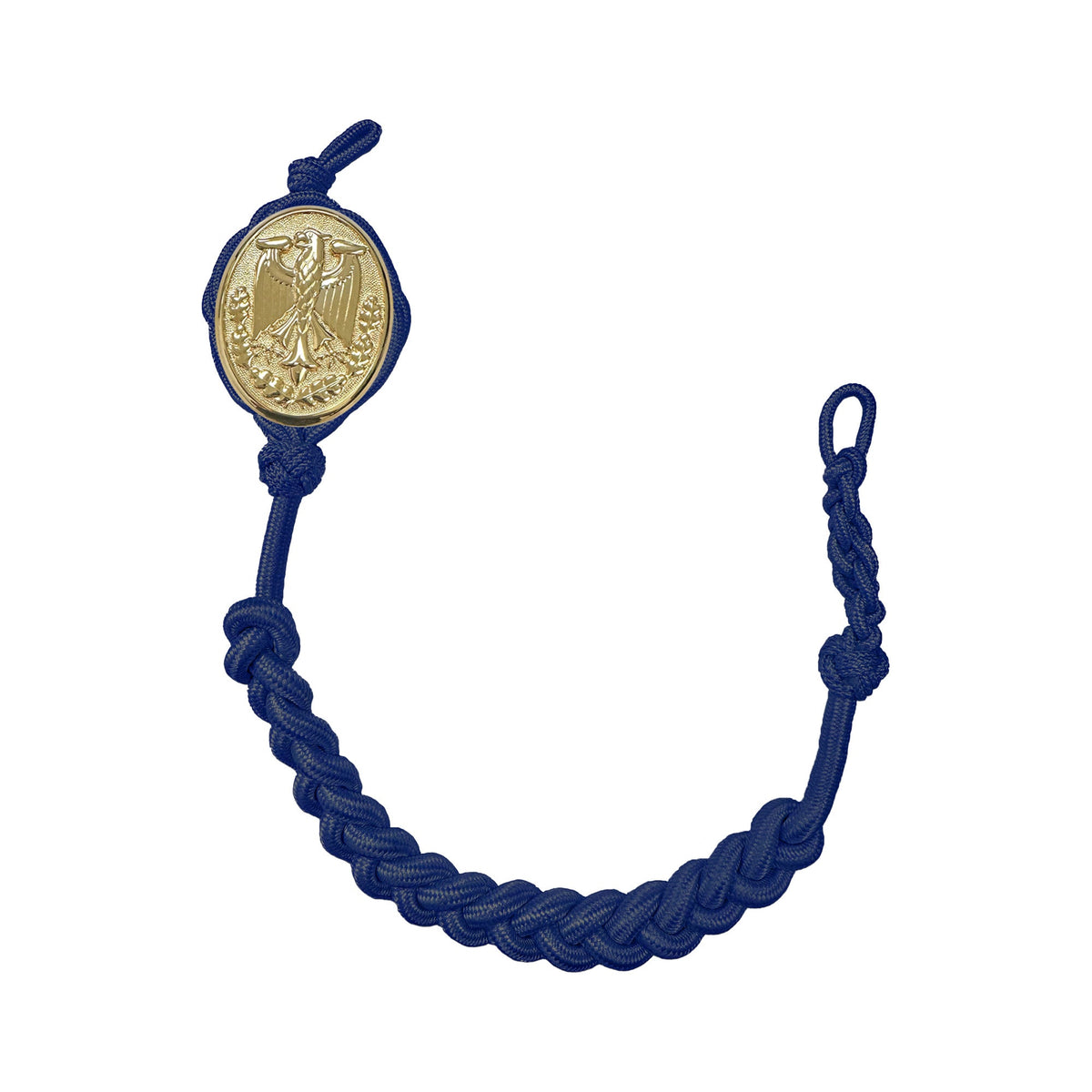 German Schutzenschnur Marksmanship Navy blue Cord with Gold Badge
