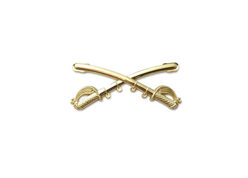 U.S. Army Cross Sabers (Cavalry) Hat Pins 2 1/4 in. x 1 in. (each)