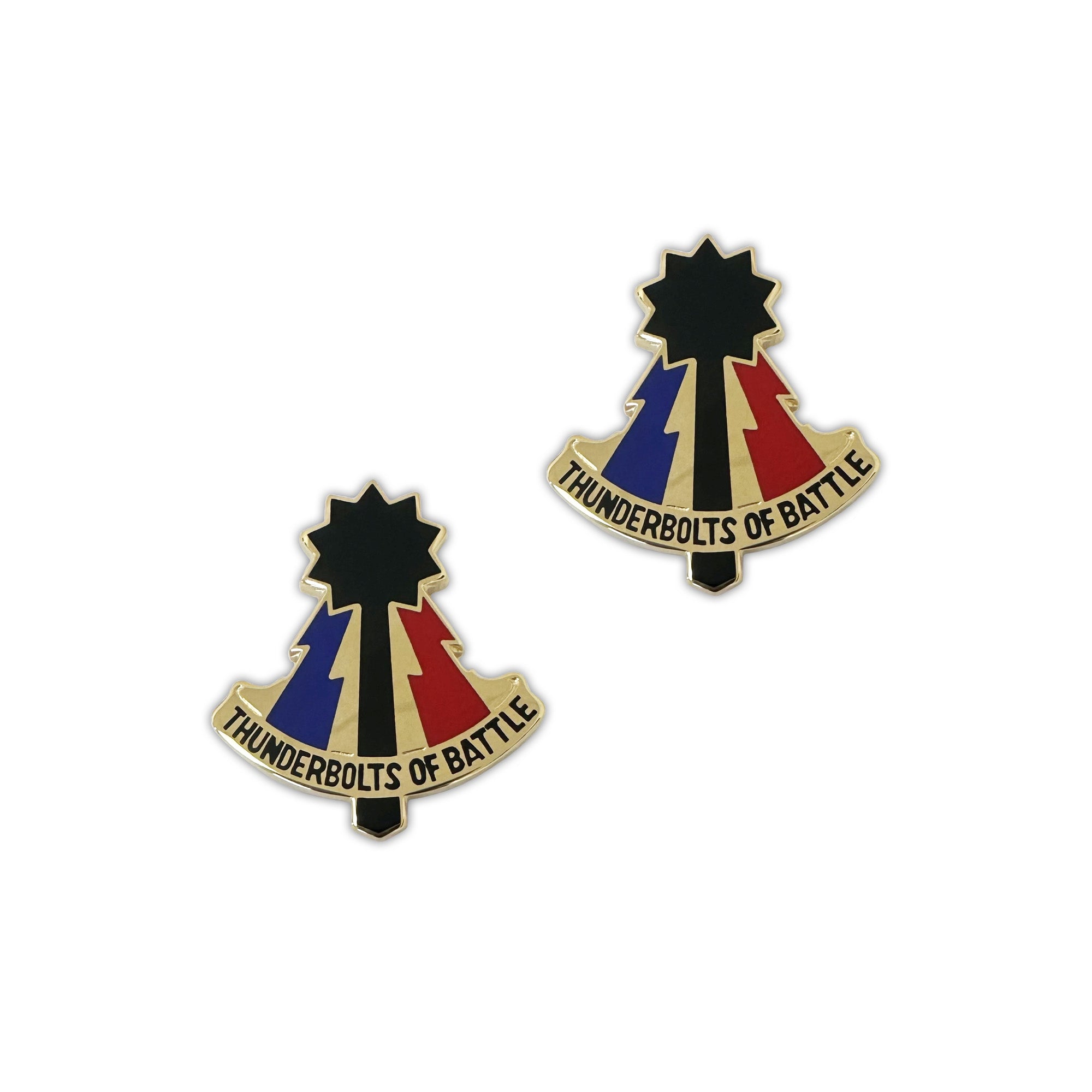 U.S. Army 194th Armor Brigade Crest "Thunderbolts Of Battle" (pair)