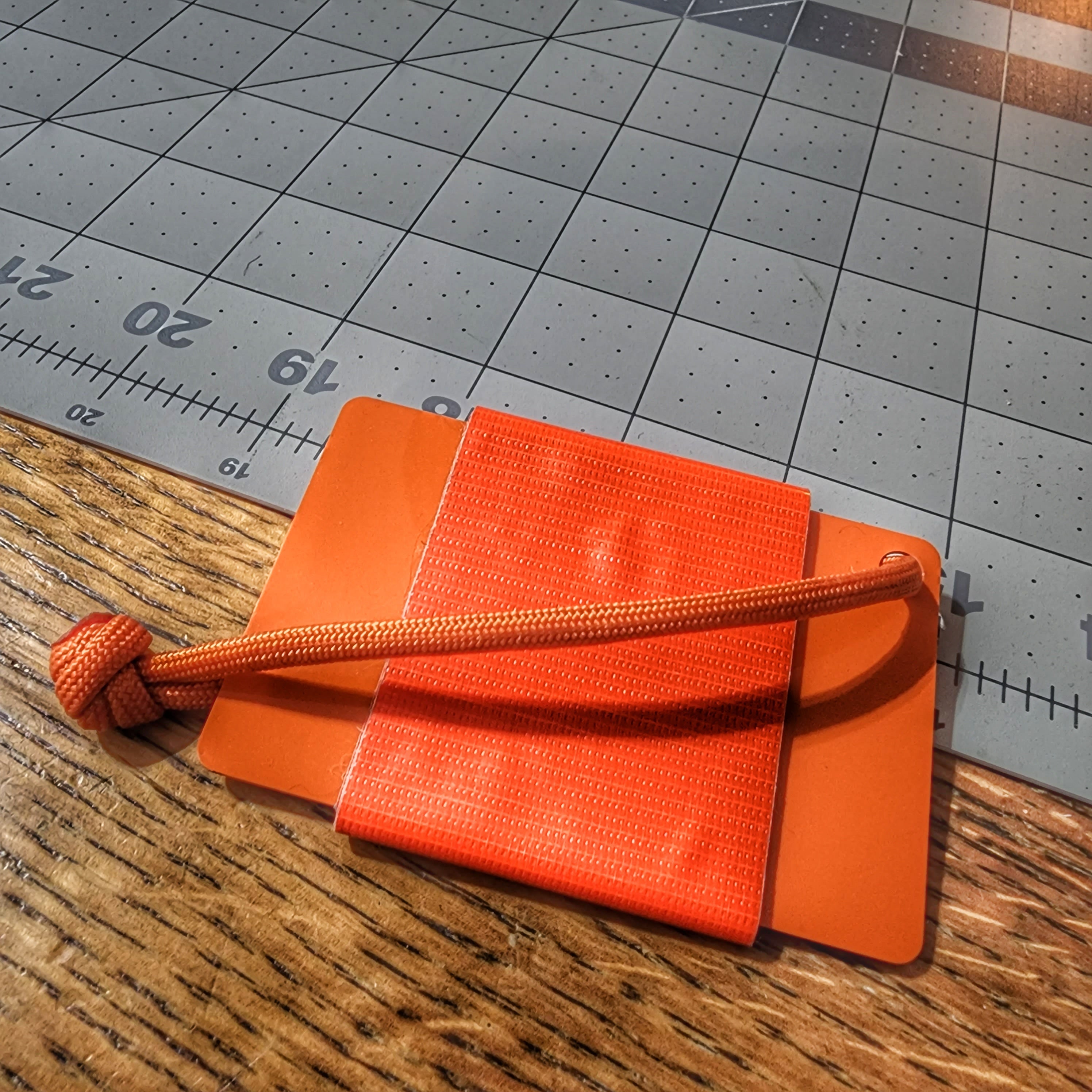 Tape Card - Duct Tape wrapped Credit Card w/ Paracord Lanyard