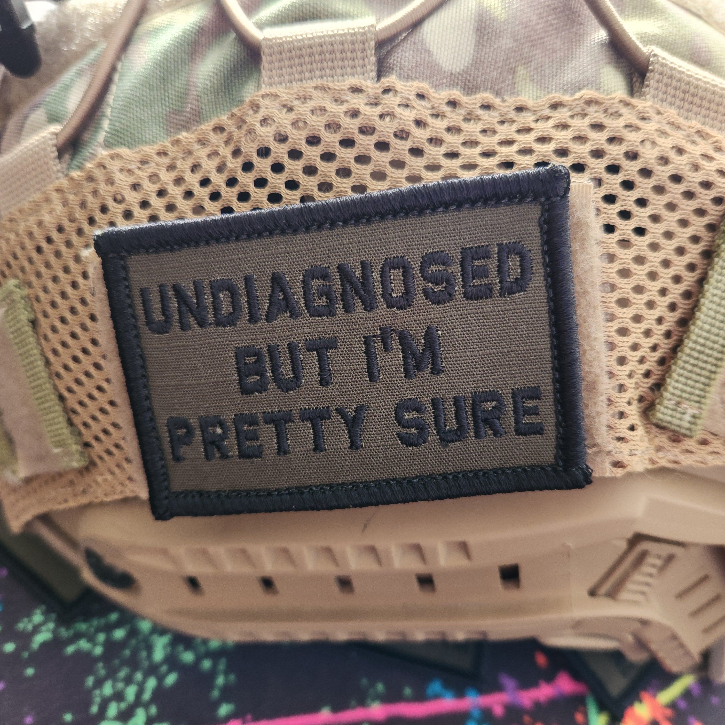 As Seen on Socials - "Undiagnosed But I'm Pretty Sure" - 2x3 Patch - Olive Drab w/black