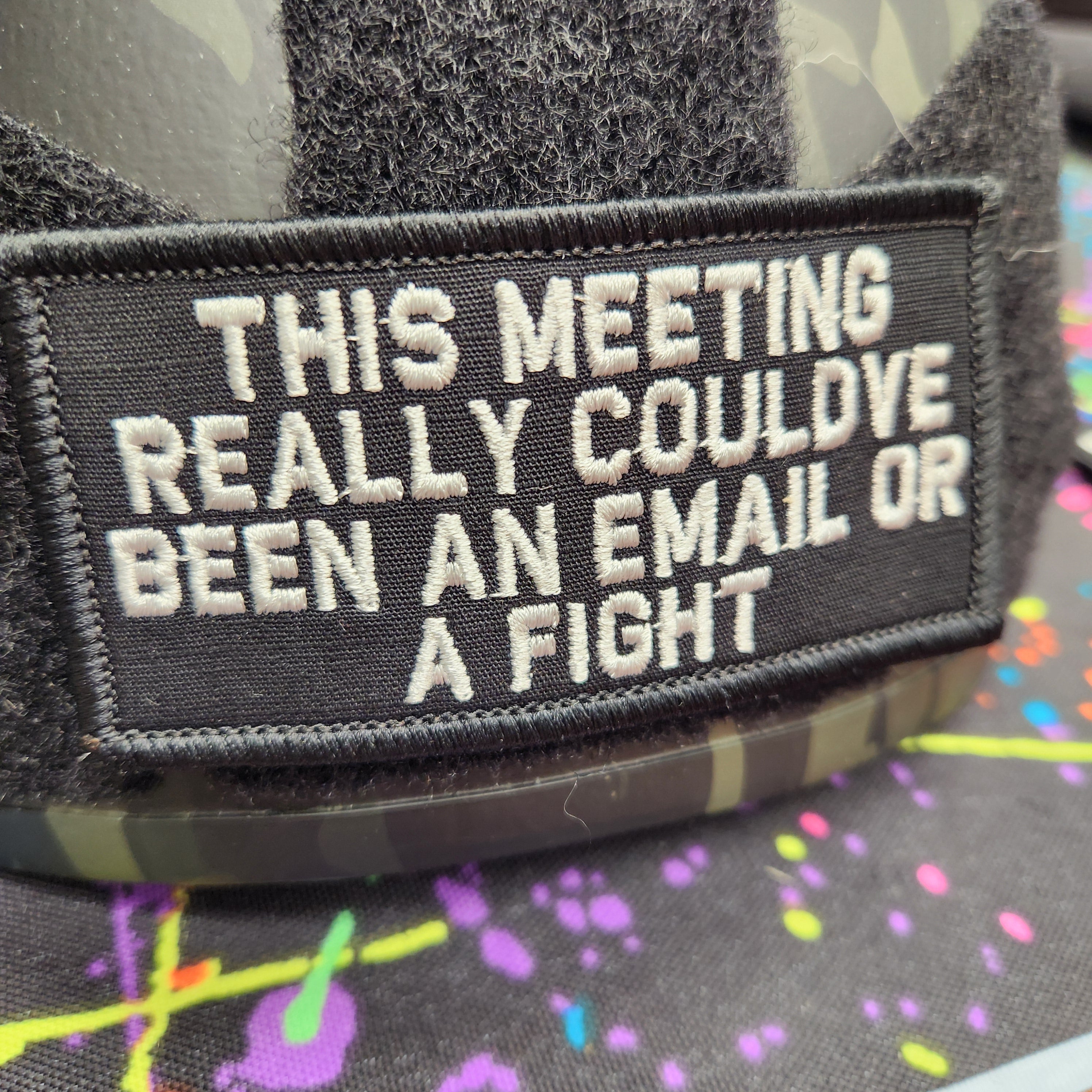 As Seen on Socials - This Meeting Could Have Been an Email or a Fight - 2x4 Patch - Multicam w/Blk