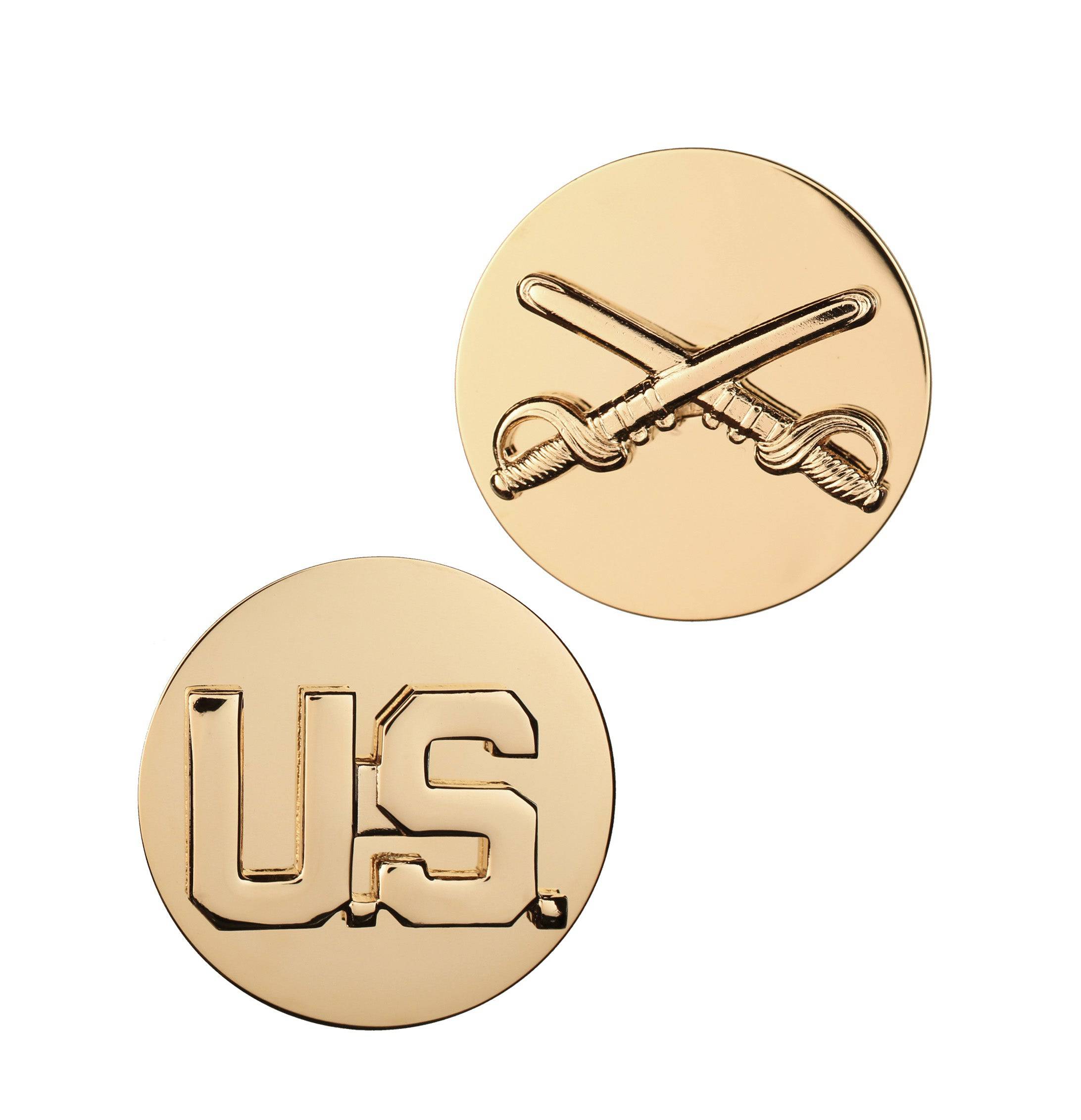 U.S. Army Enlisted Cavalry & U.S. STA-BRITE® Pin-on (pair)