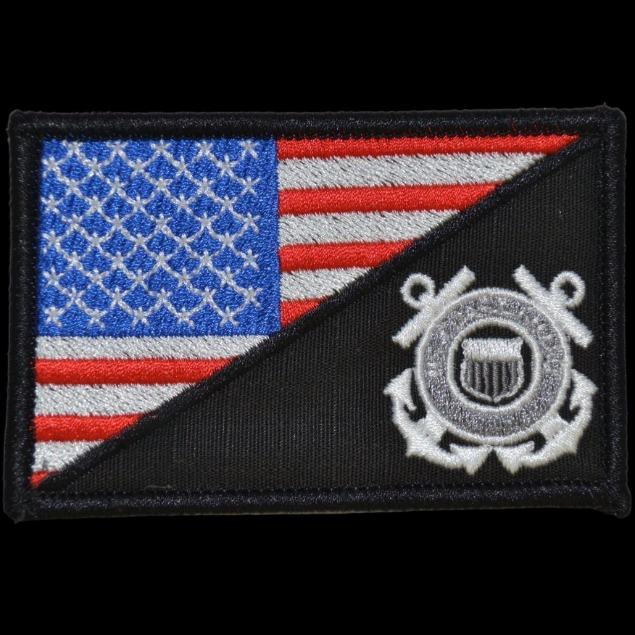 COAST GUARD USA FLAG 2.25 X 3.5 TACTICAL PATCH