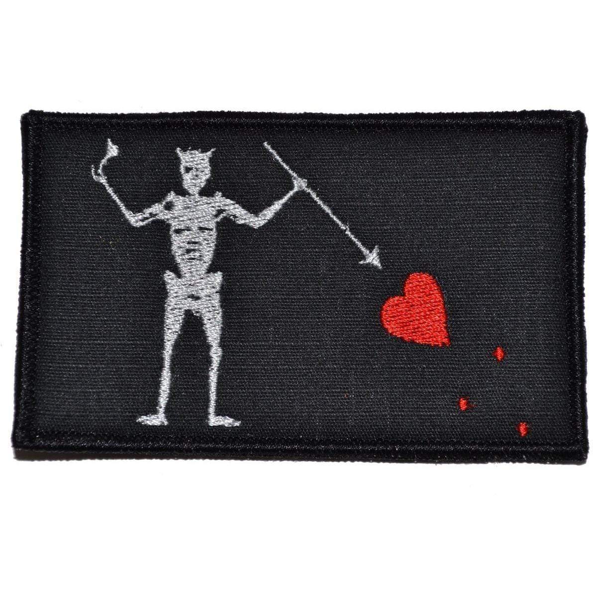 Bandera pirata de Edward Teach Barbanegra: parche de 3,75 x 2,25