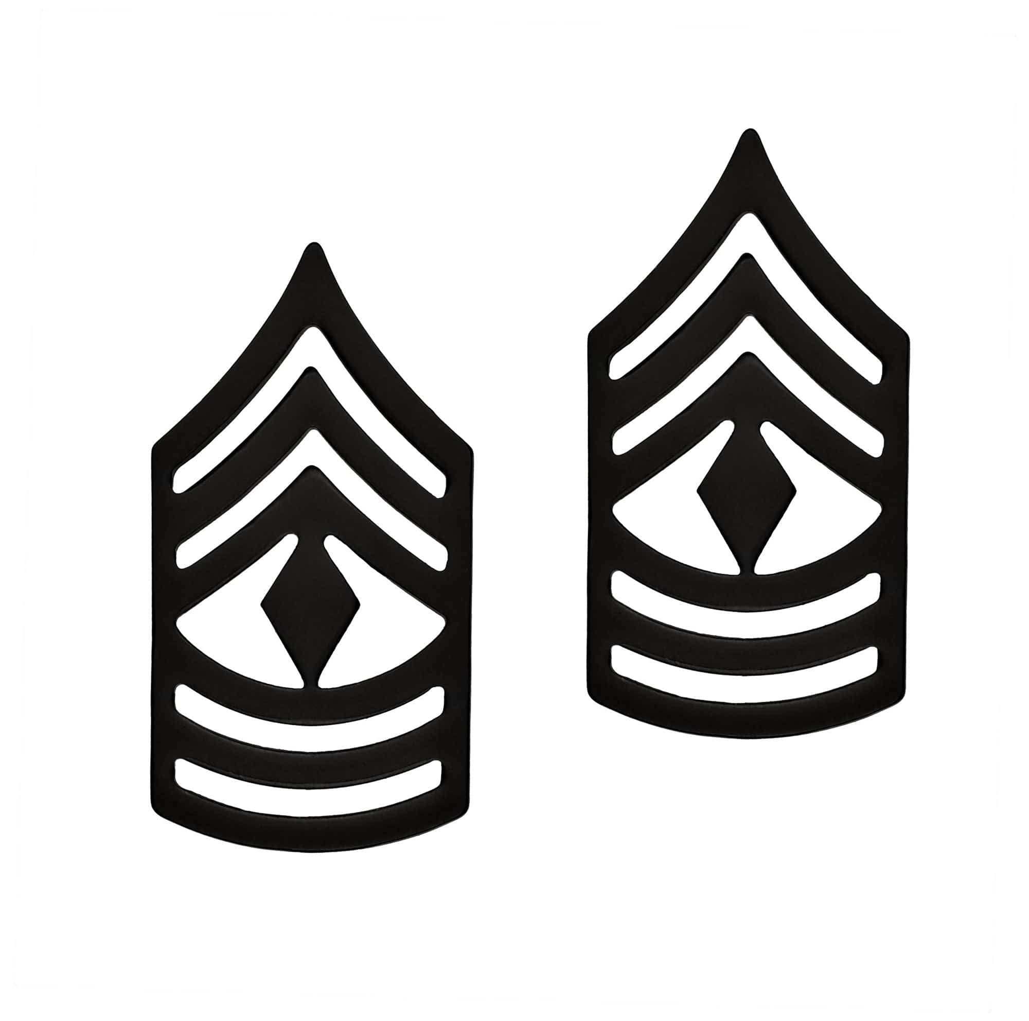U.S. Army E8 First Sergeant STA-BRITE® BLACK Metal Pin-on Rank