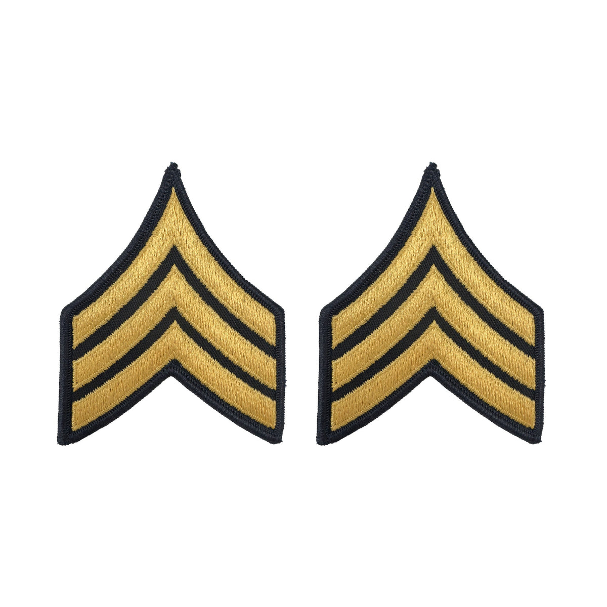 US Army E5 Sergeant Gold on Blue Sew-on - Large/Male