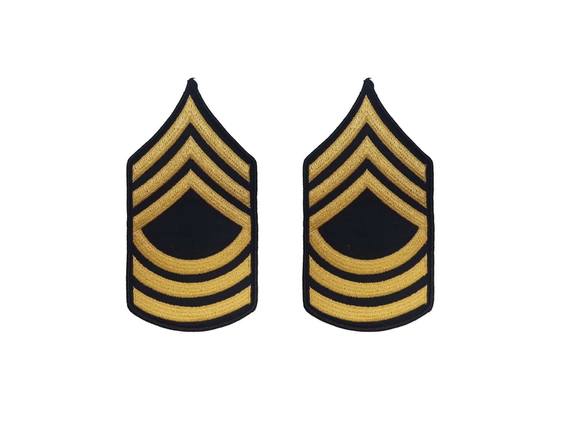 U.S. Army E8 Master Sergeant Gold on Blue Sew-on - Male (Large)