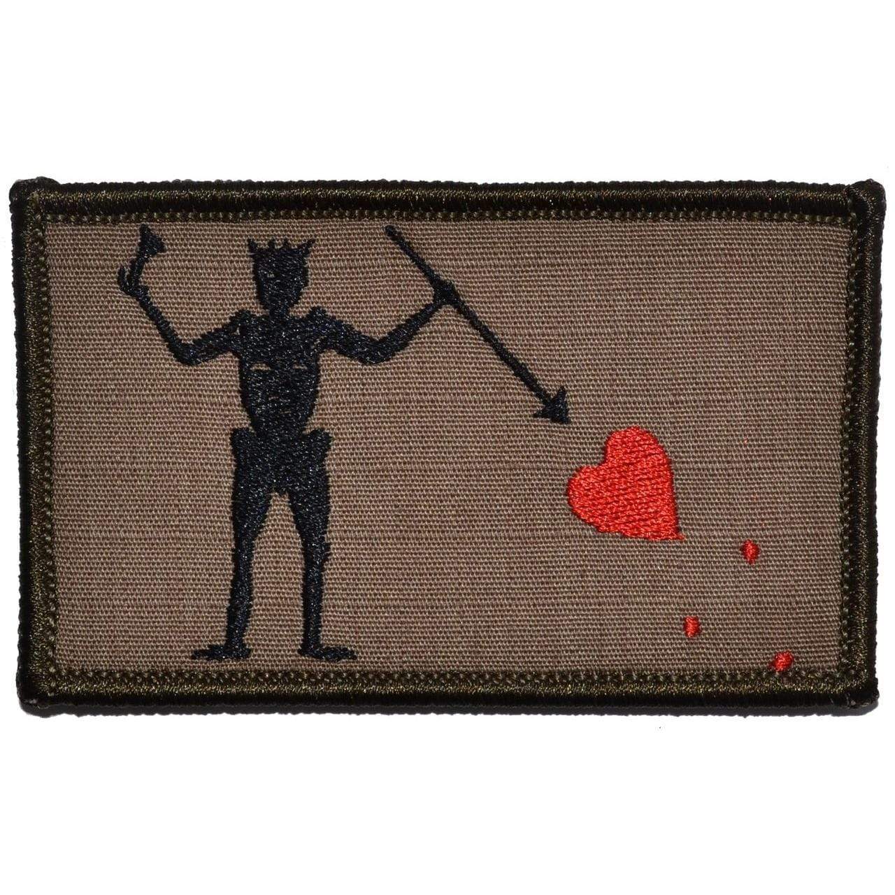 Bandera pirata de Edward Teach Barbanegra: parche de 3,75 x 2,25