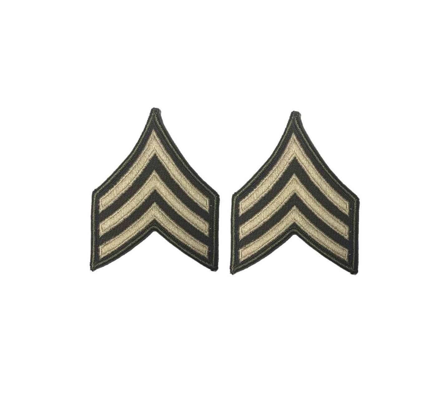 U.S. Army AGSU E5 Sergeant Chevron Sew-on Rank (male)
