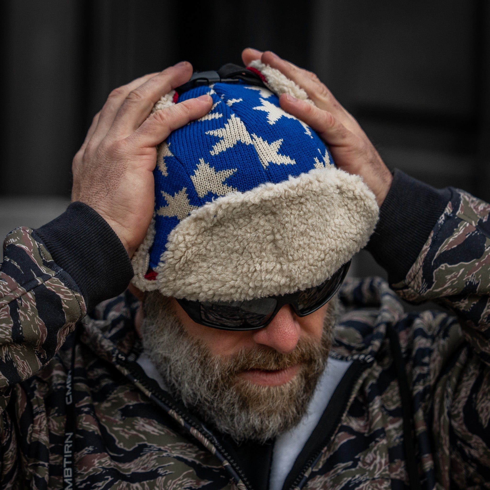 USA Wool Insulated Knitted Trapper Hat