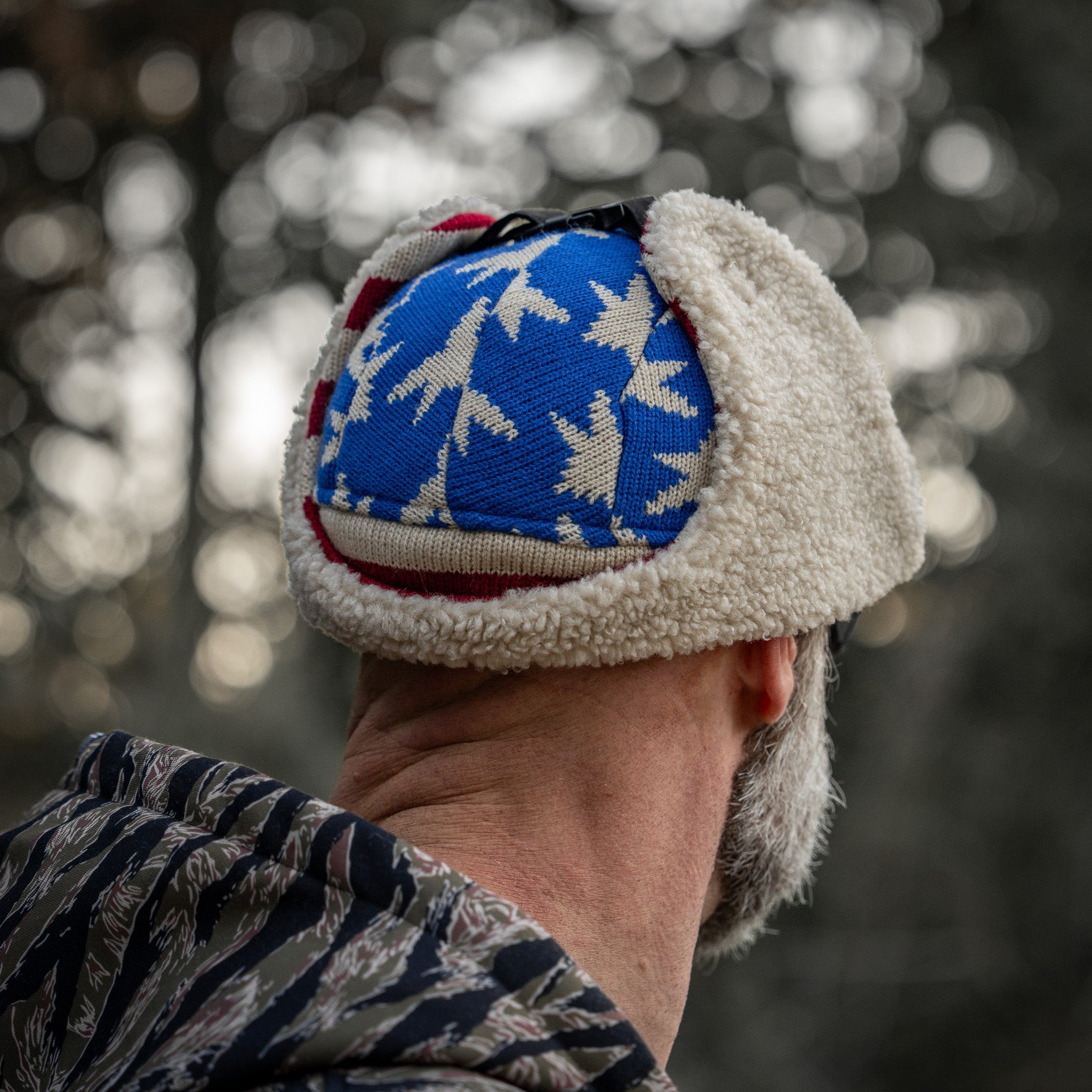 USA Wool Insulated Knitted Trapper Hat