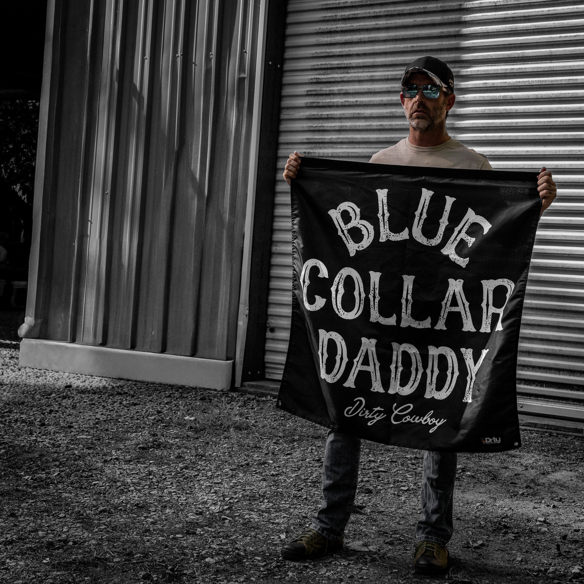 Blue Collar Daddy 3' x 3' Flag