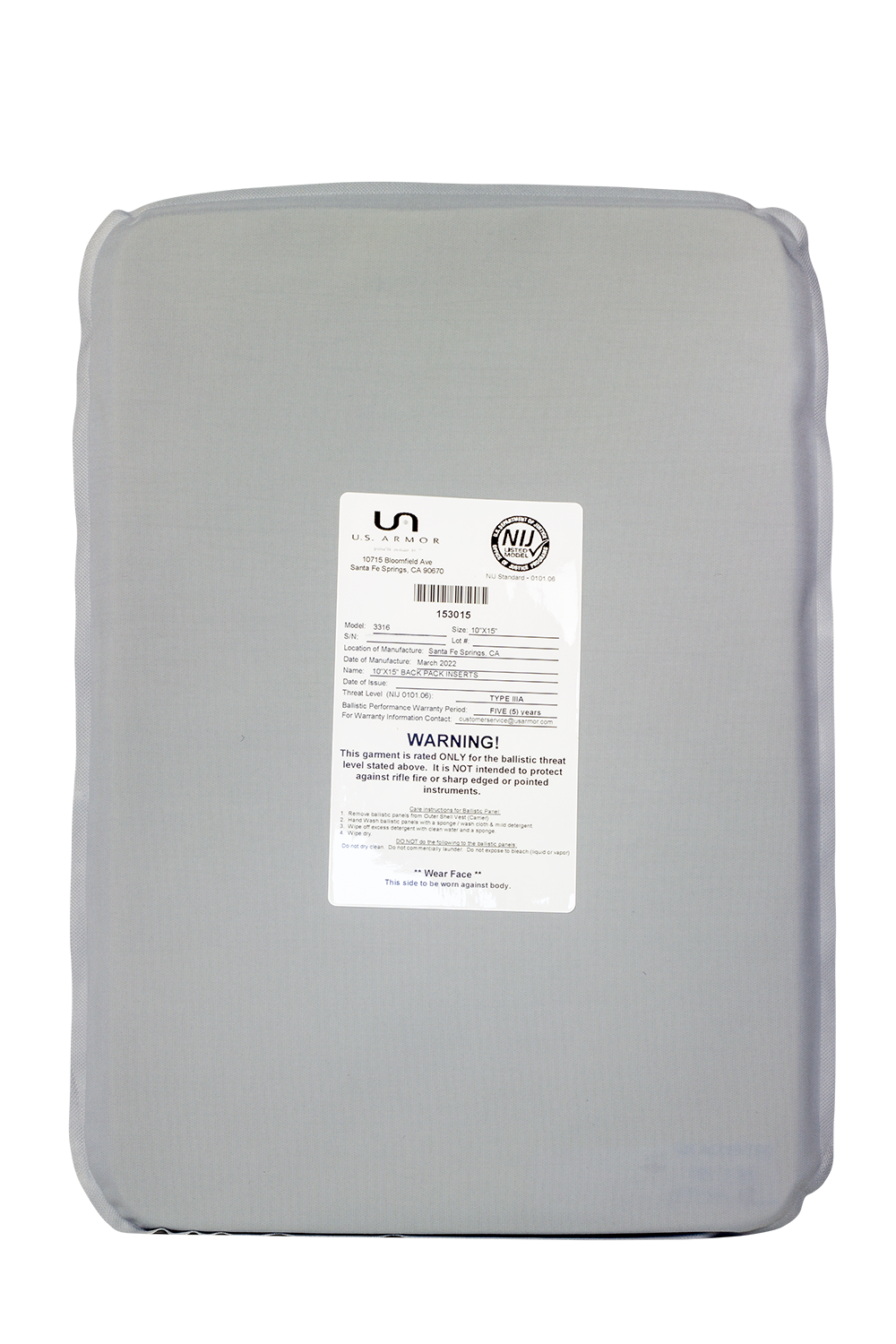 Ballistic Backpack Armor