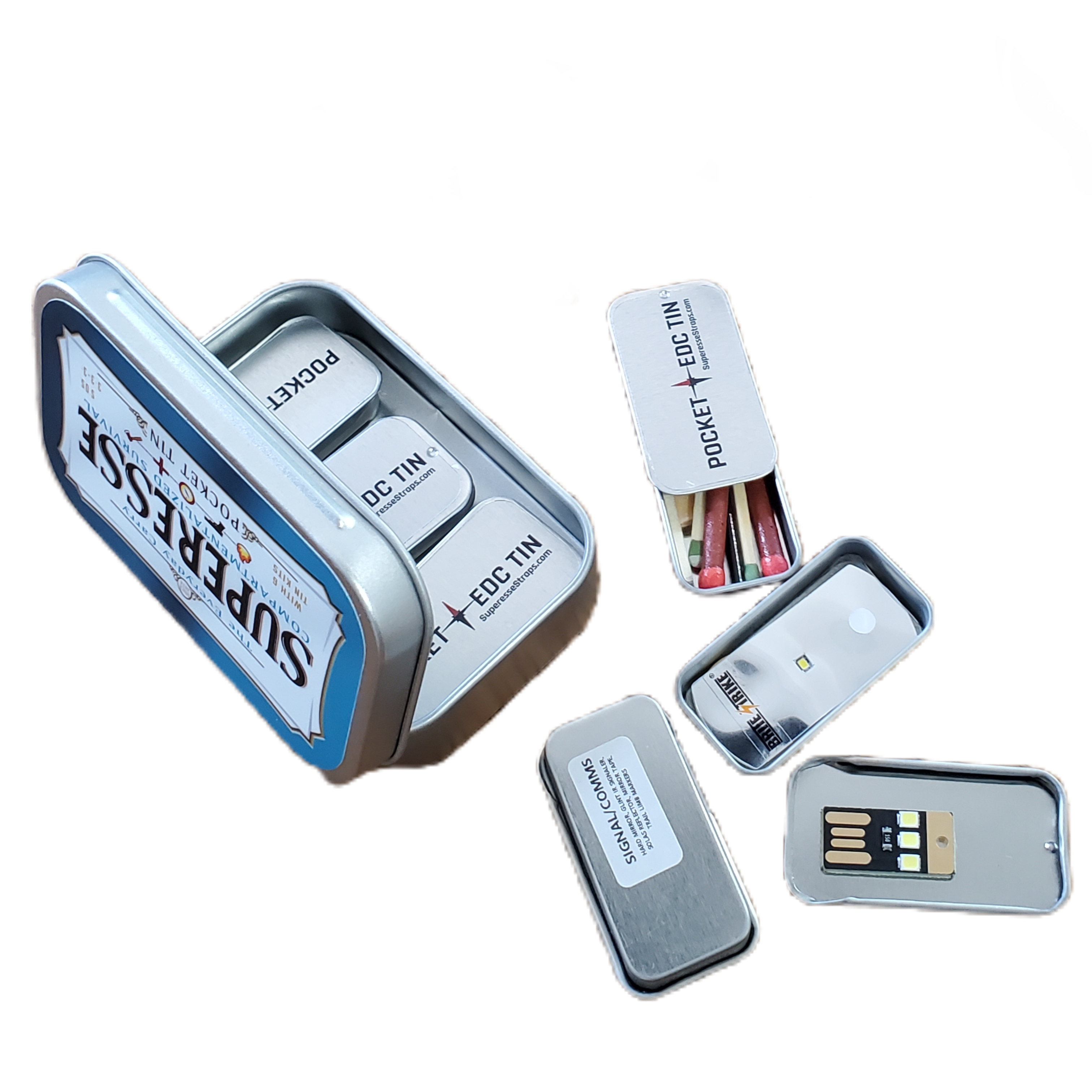 EDC Pocket Tin - Compartmentalized Survival Kits