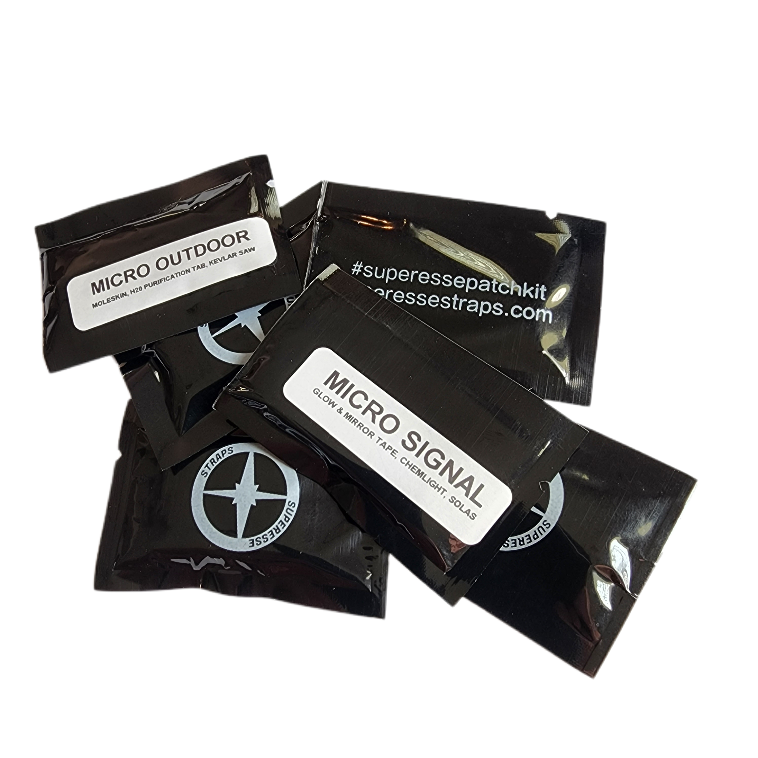 Micro Patch Kits: Single packet survival supply kits for Pocket Patches.
