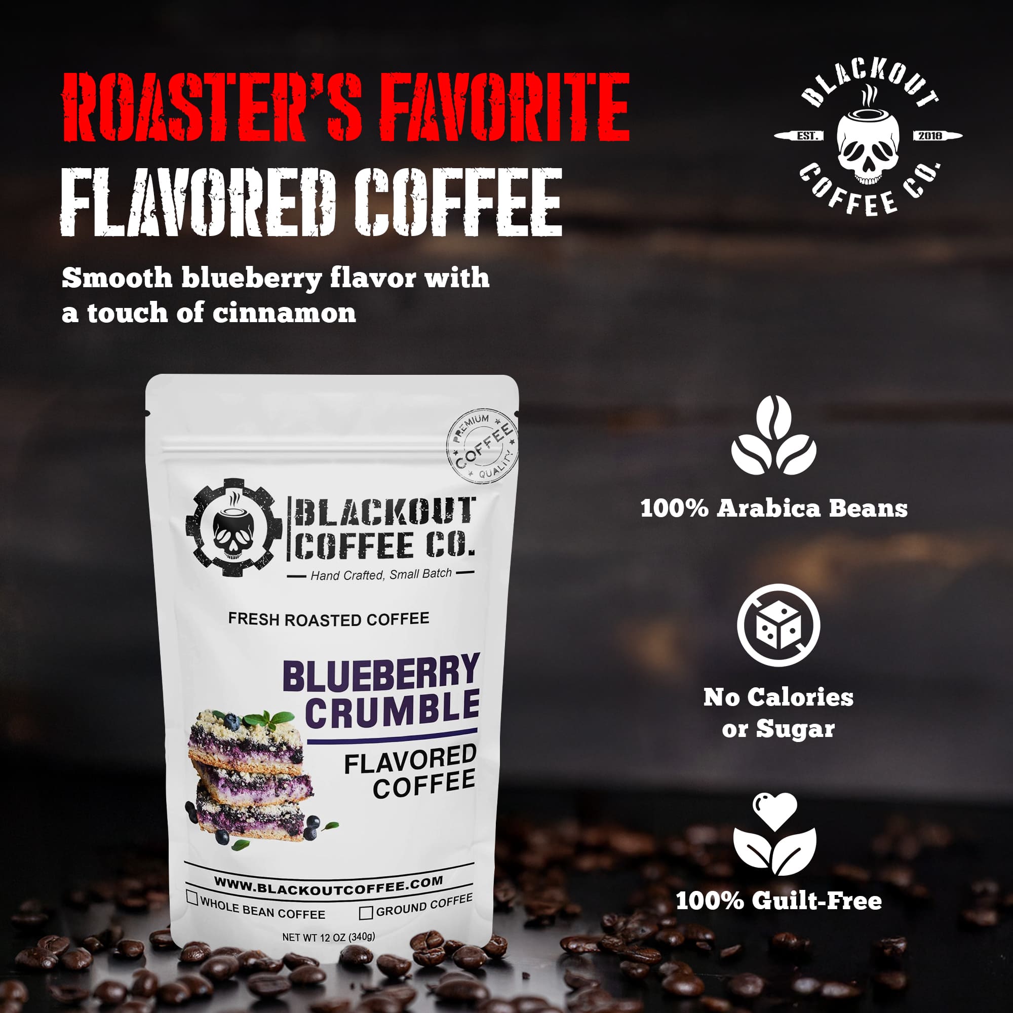 Blueberry Crumble Flavored Coffee