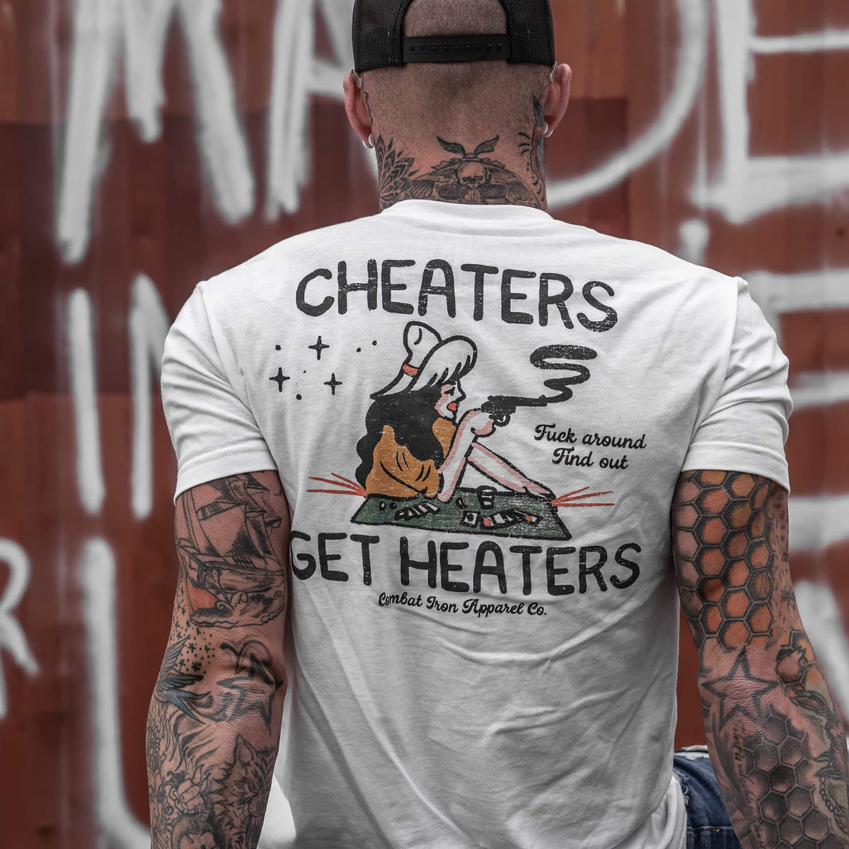 Cheaters Get Heaters Cowboy Edition Herren T-Shirt