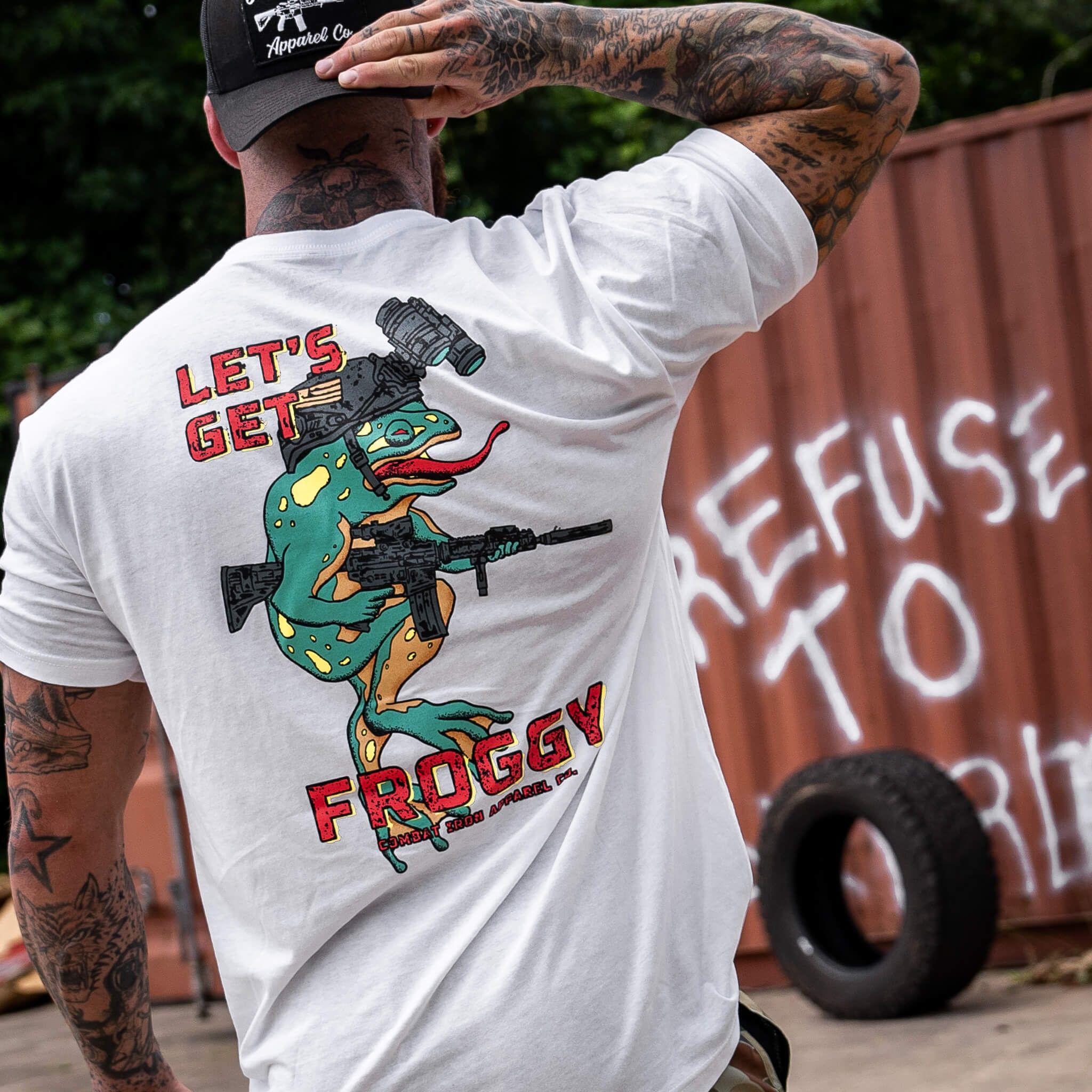 Let's Get Froggy Operator Style Men's T-Shirt