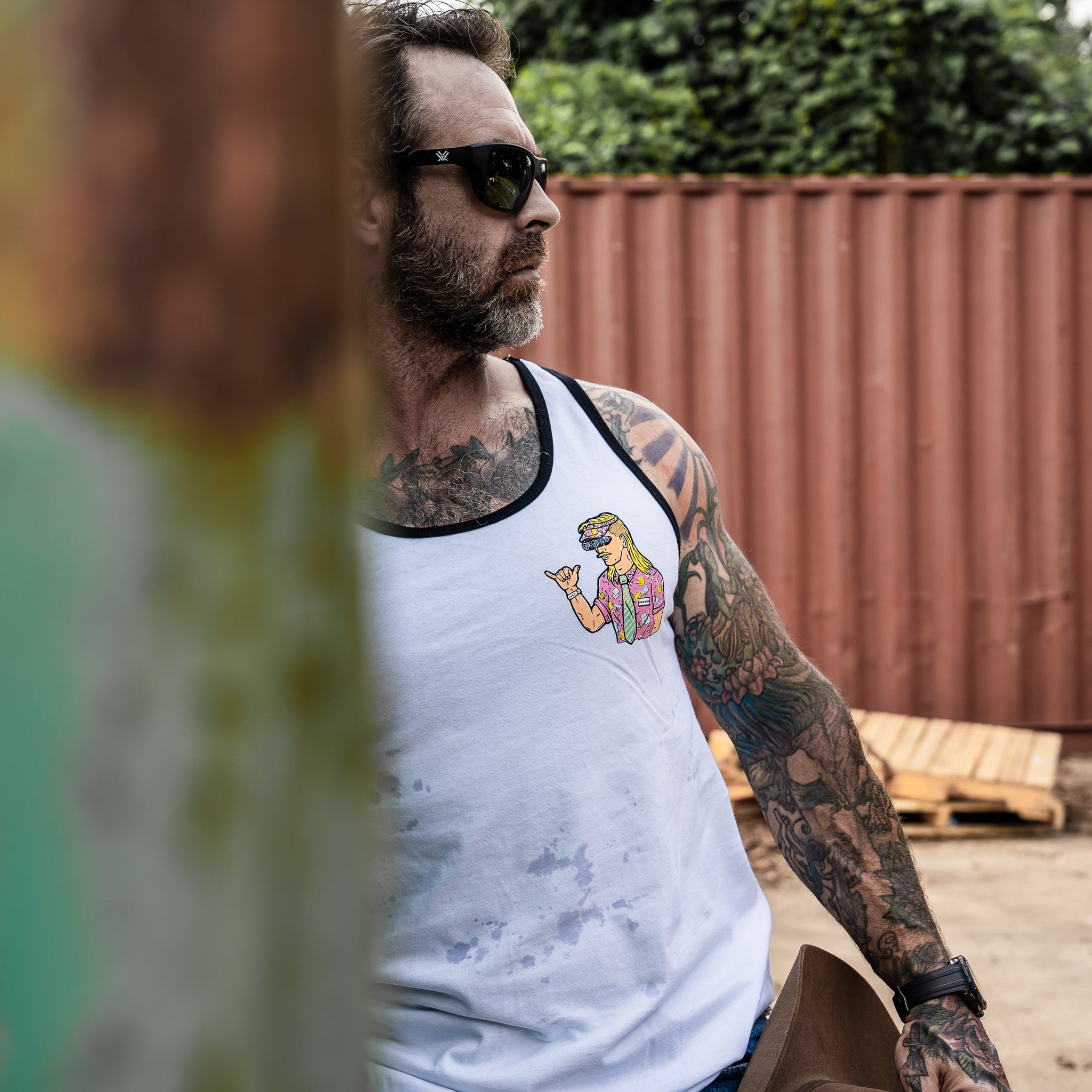 Vorne Business. Hinten Party. Herren-Tanktop