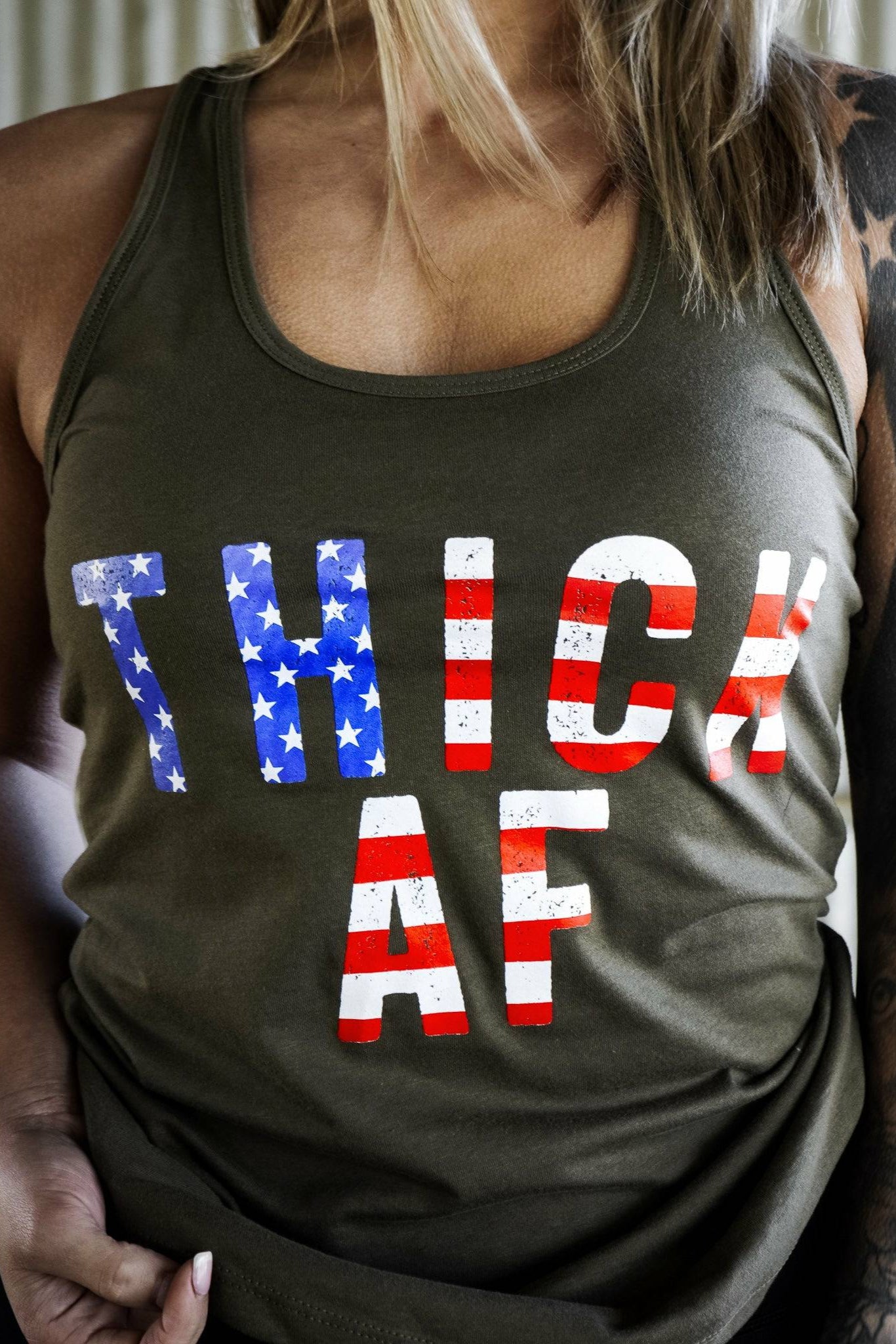 Thick AF USA Edition Women's Racerback Tank
