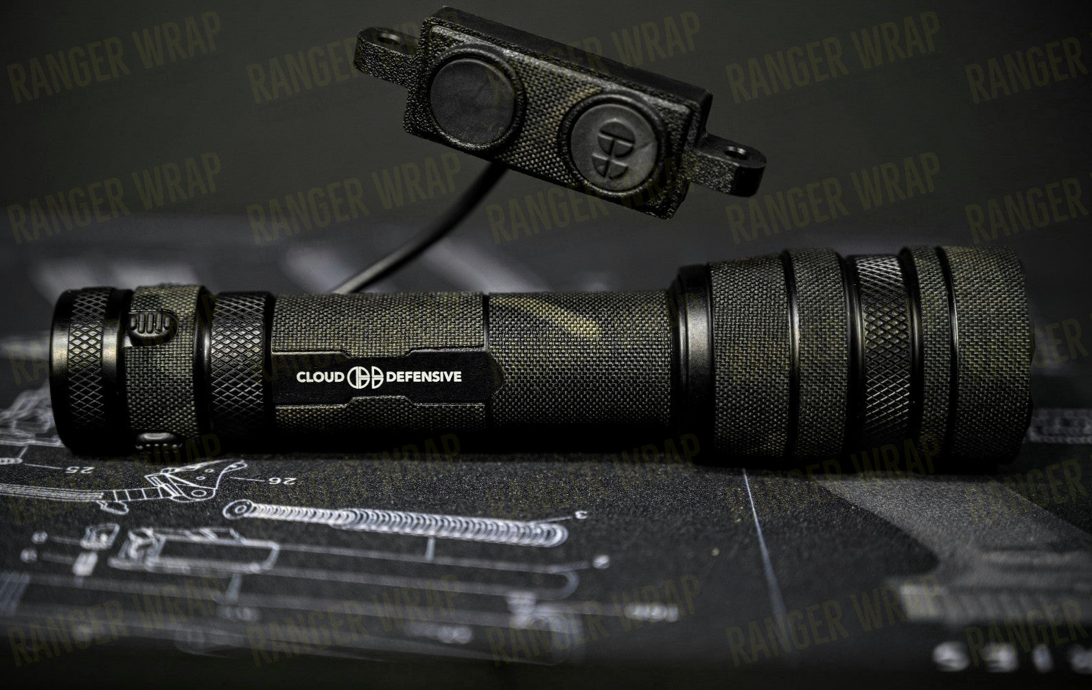 Cloud Defensive REIN 1.0 Full-size - Weapon Light Wrap in Cordura Fabric