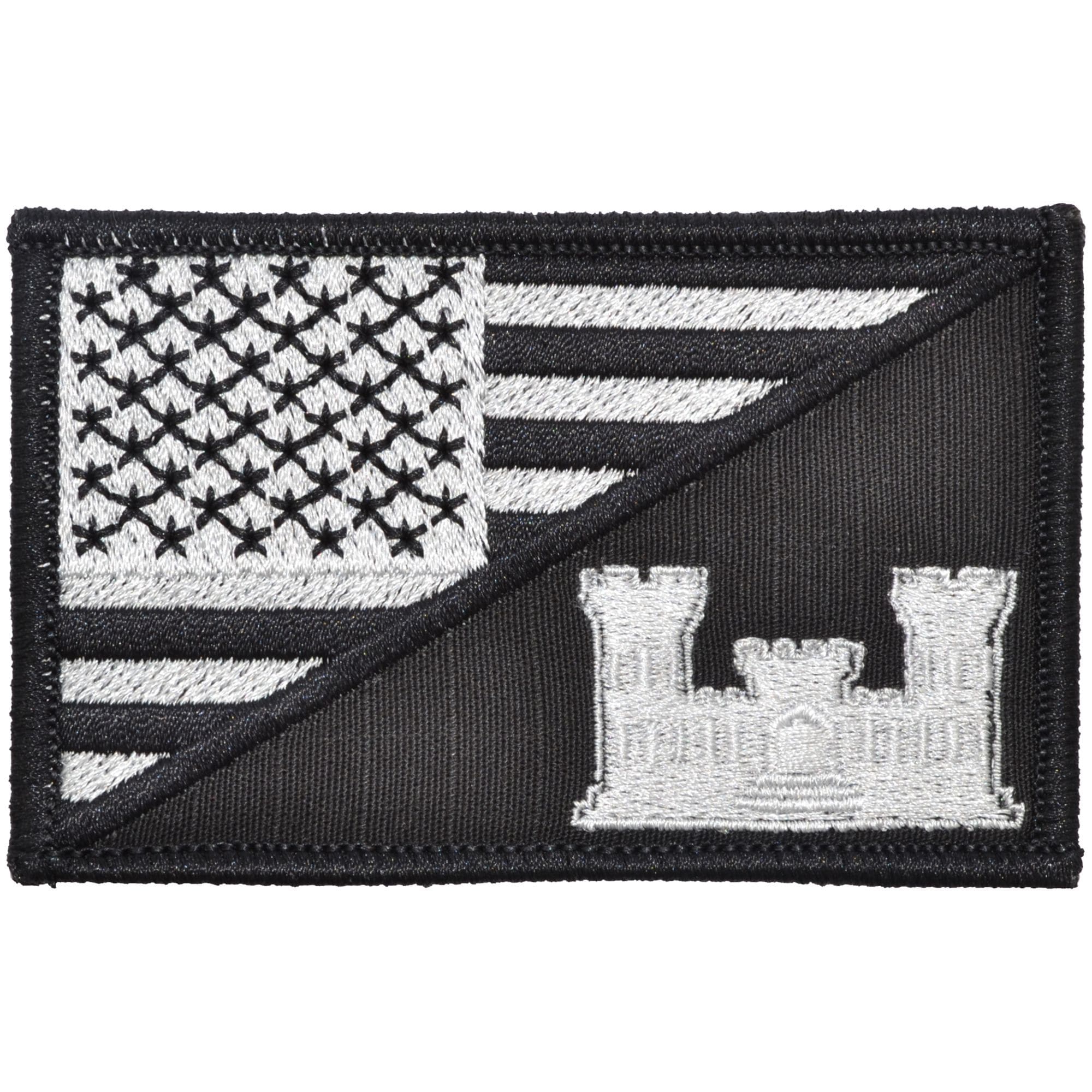 Army Engineer Castle USA Flag - 2.25x3.5 Patch