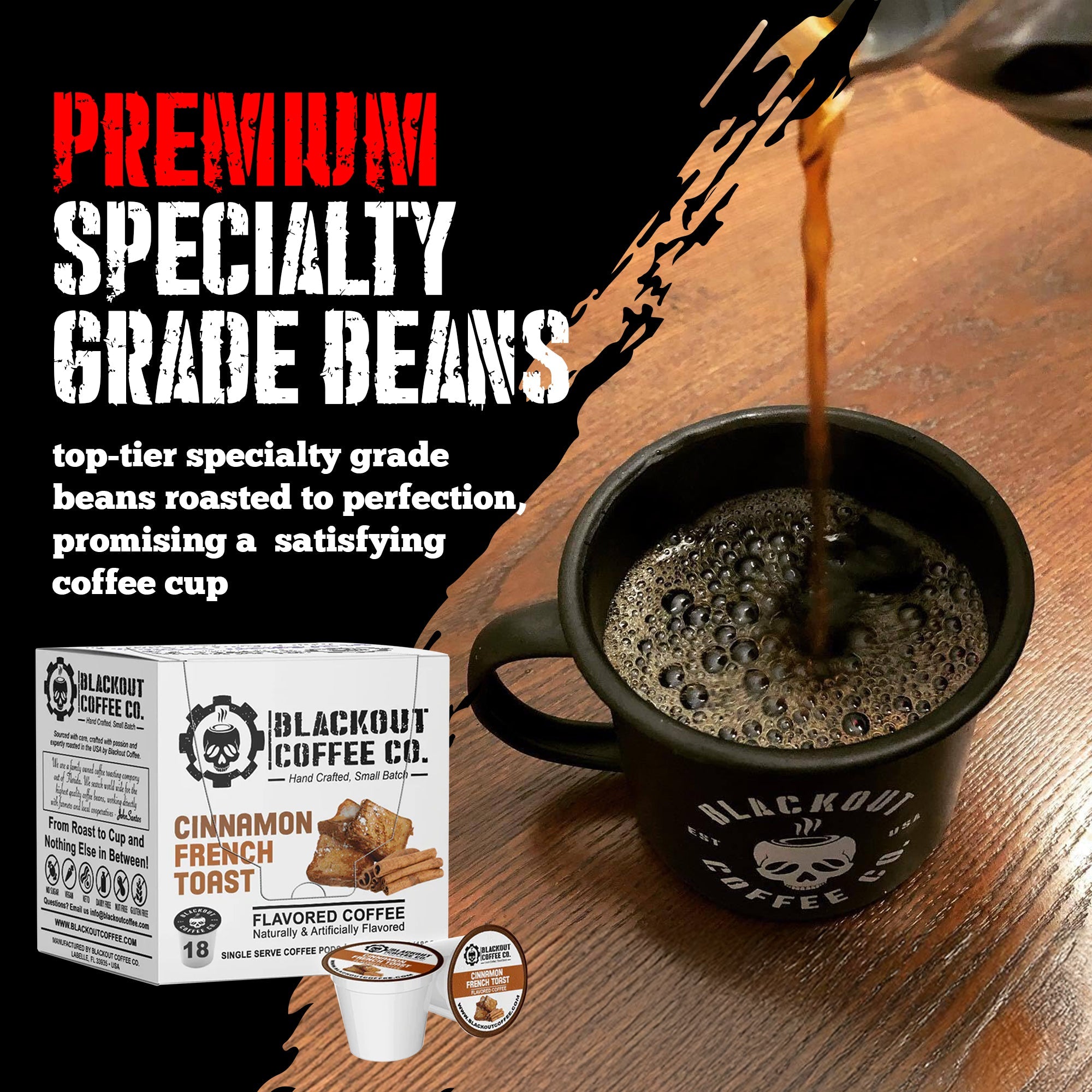 CINNAMON FRENCH TOAST FLAVORED COFFEE PODS 18CT