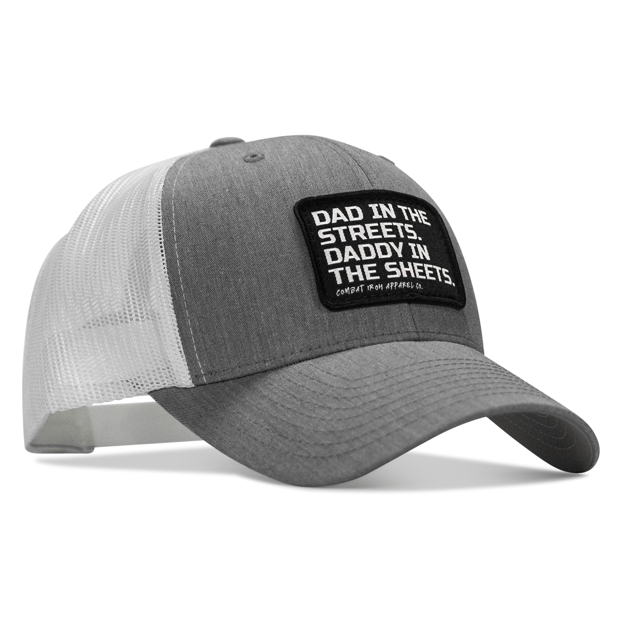 Dad In The Streets. Daddy In The Sheets. Black Patch Snapback Hat