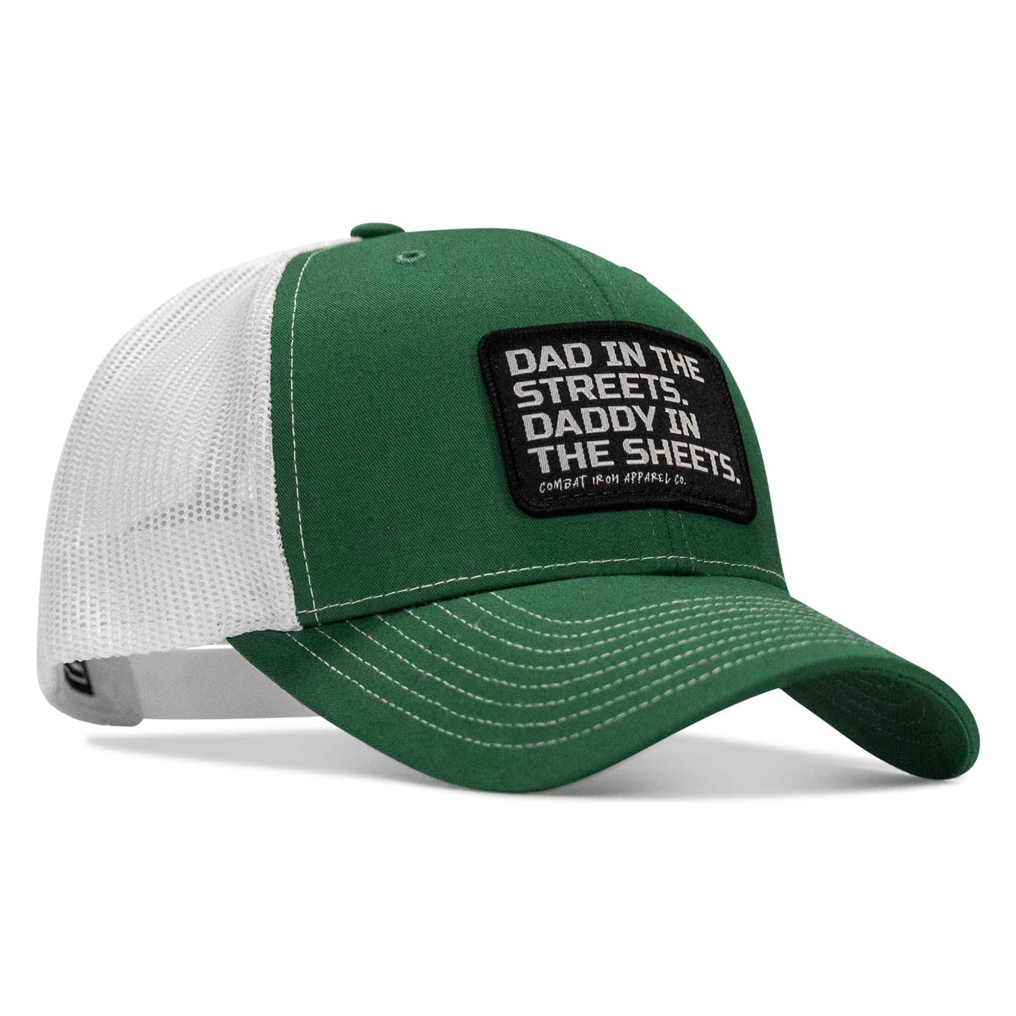 Dad In The Streets. Daddy In The Sheets. Black Patch Snapback Hat