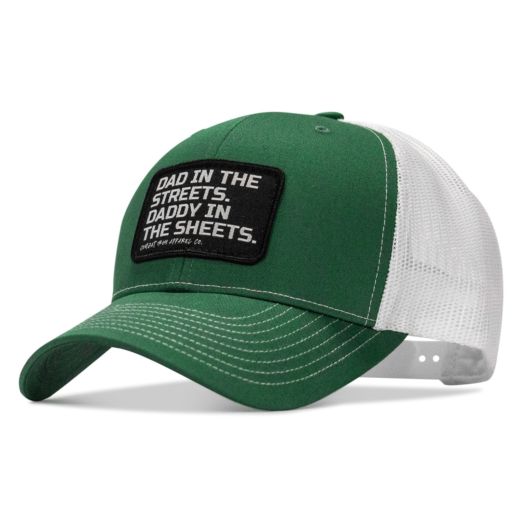 Dad In The Streets. Daddy In The Sheets. Black Patch Snapback Hat