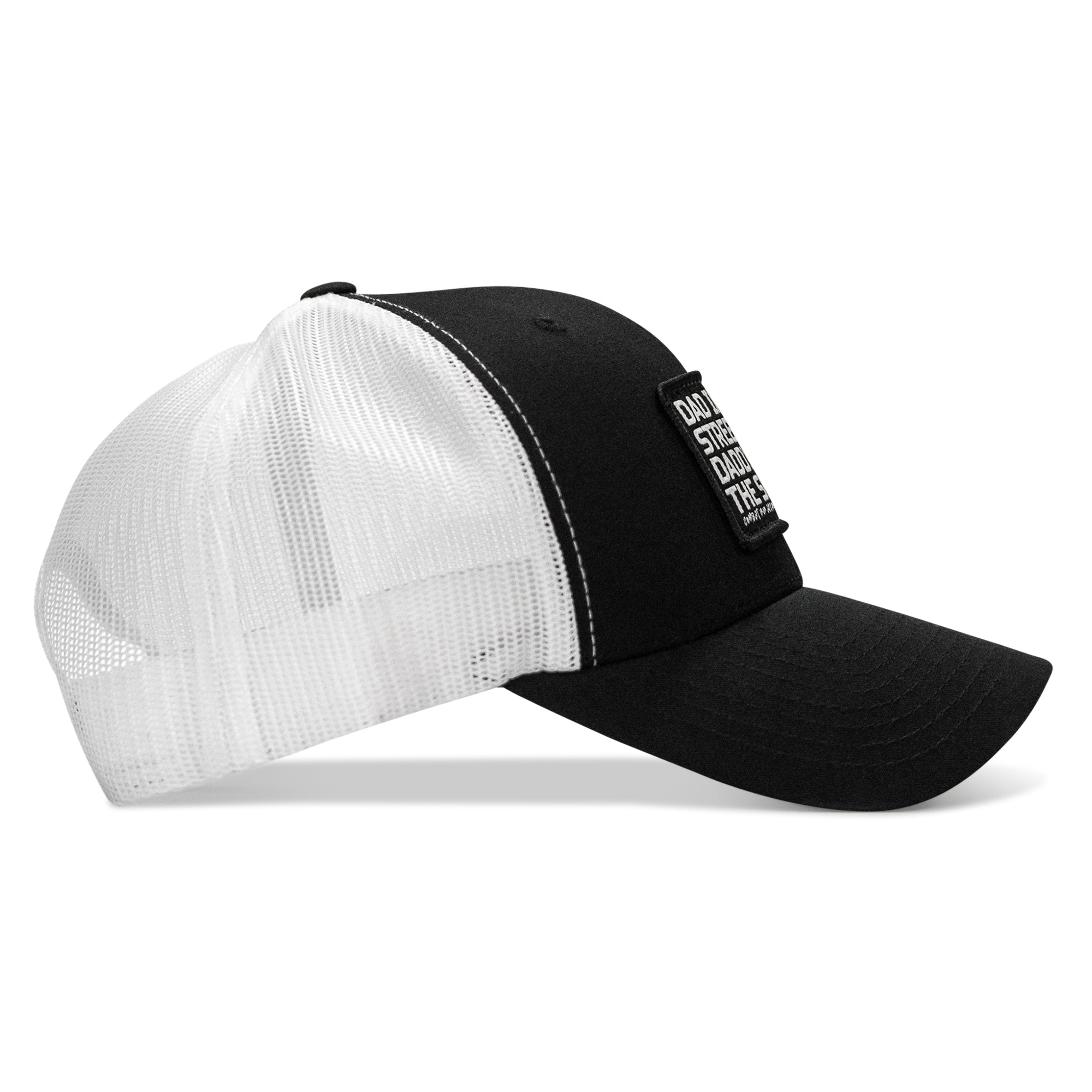 Dad In The Streets. Daddy In The Sheets. Black Patch Snapback Hat