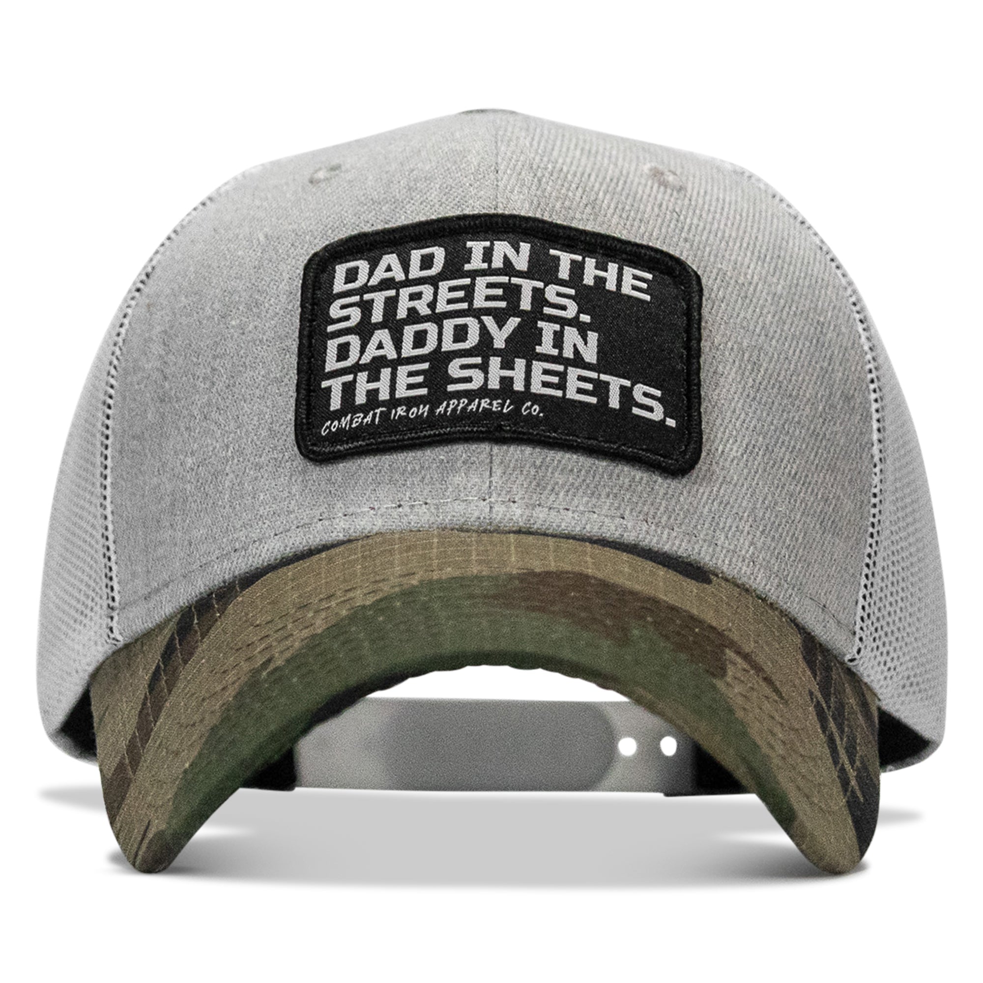Dad In The Streets. Daddy In The Sheets. Black Patch Snapback Hat