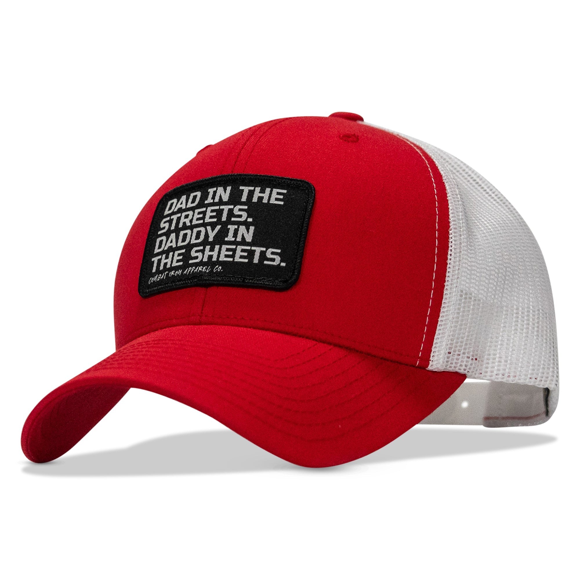Dad In The Streets. Daddy In The Sheets. Black Patch Snapback Hat