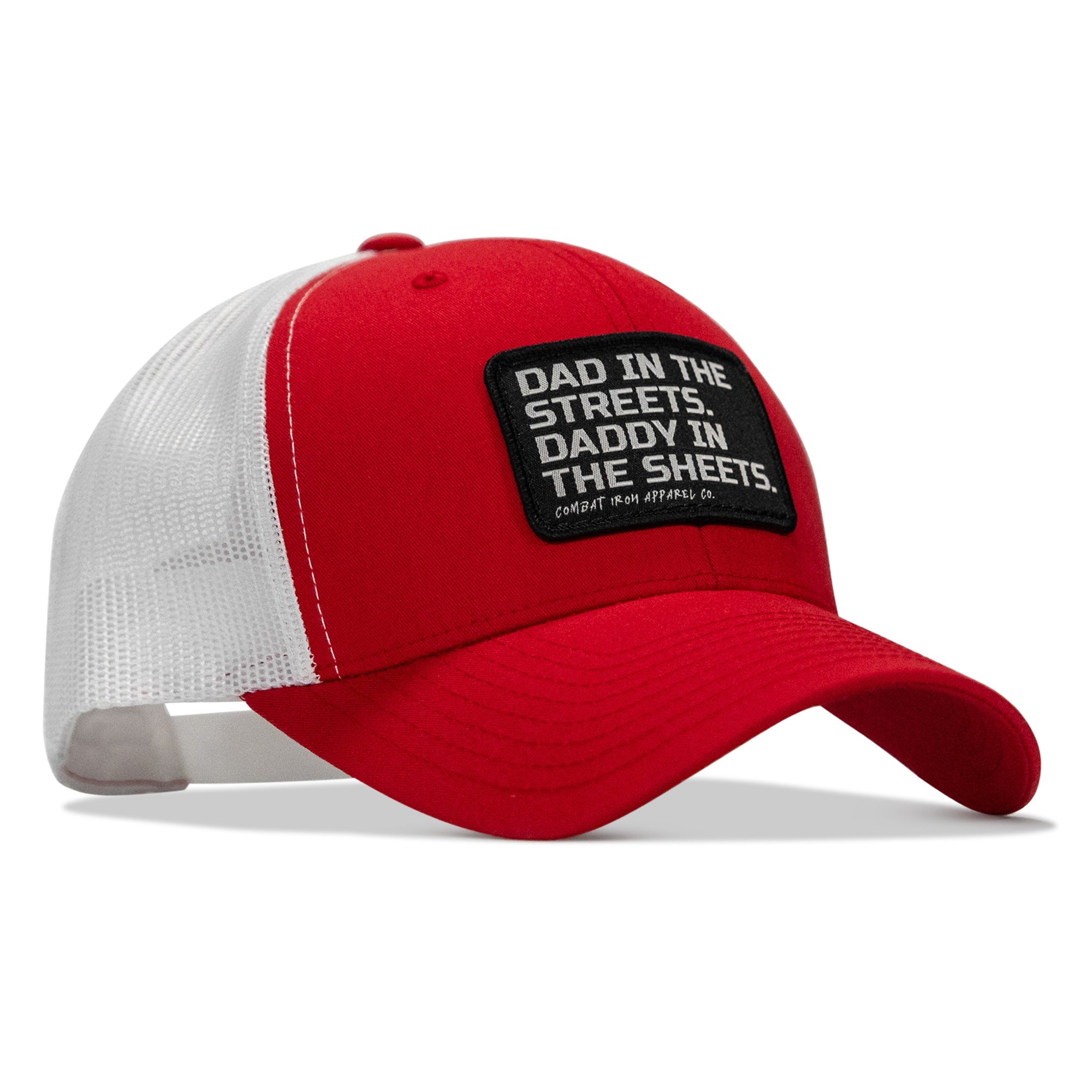 Dad In The Streets. Daddy In The Sheets. Black Patch Snapback Hat