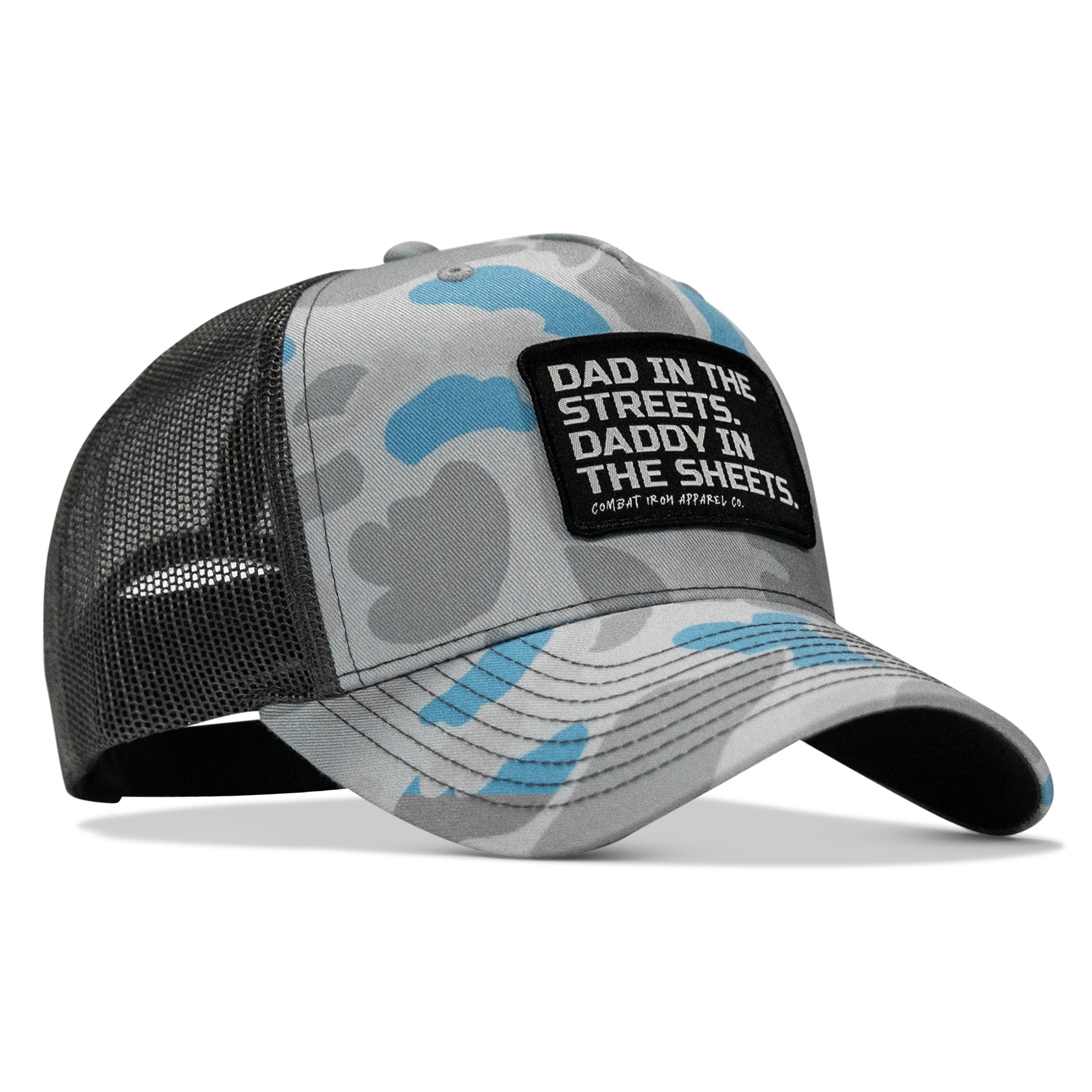 Dad In The Streets. Daddy In The Sheets. Black Patch Snapback Hat