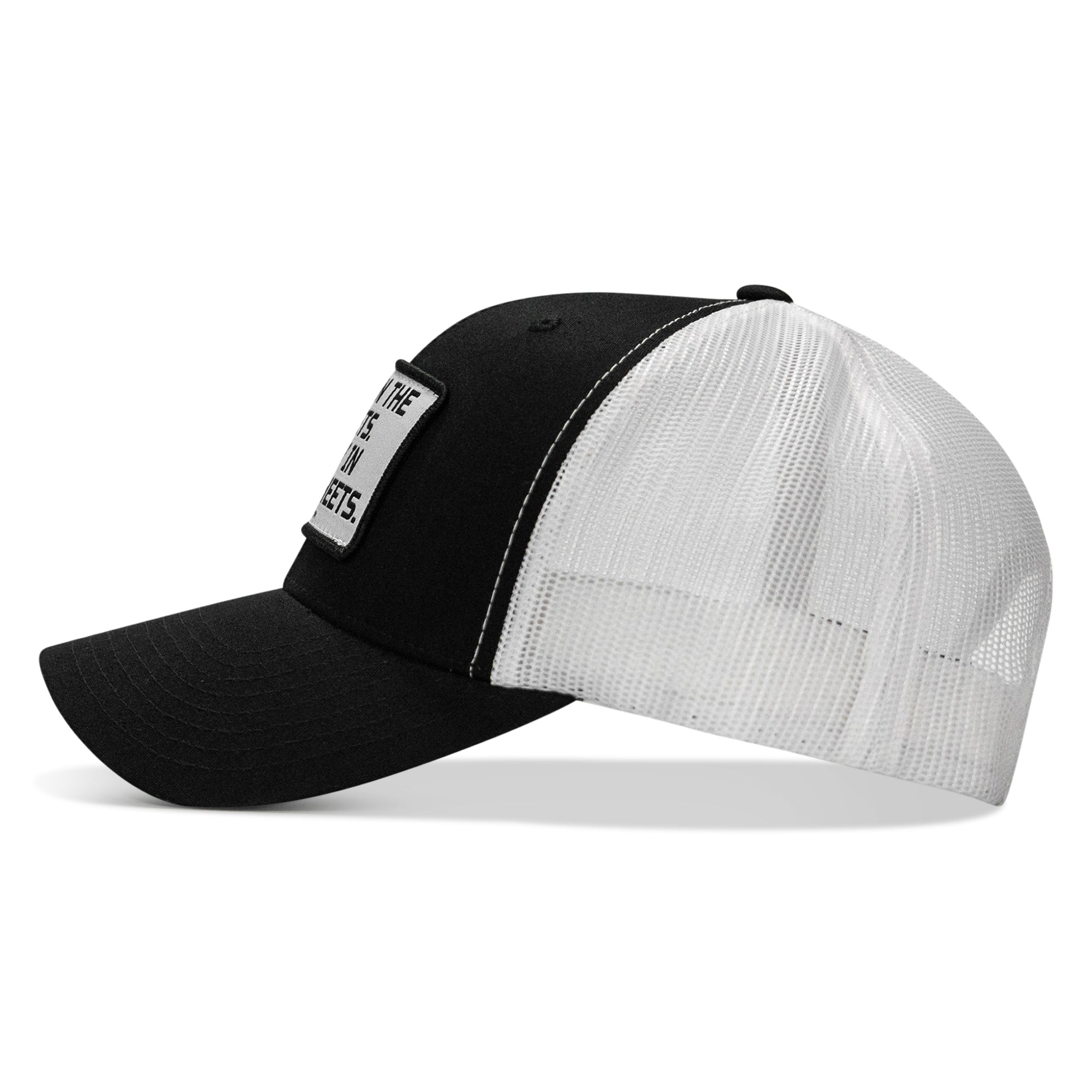 Dad In The Streets. Daddy In The Sheets. White Patch Snapback Hat