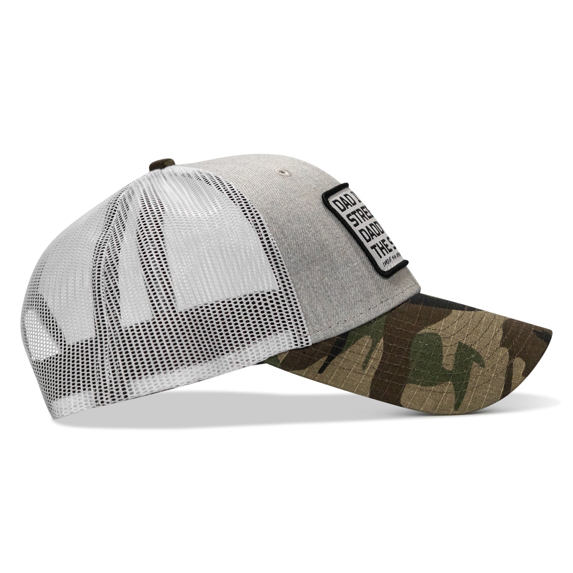 Dad In The Streets. Daddy In The Sheets. White Patch Snapback Hat