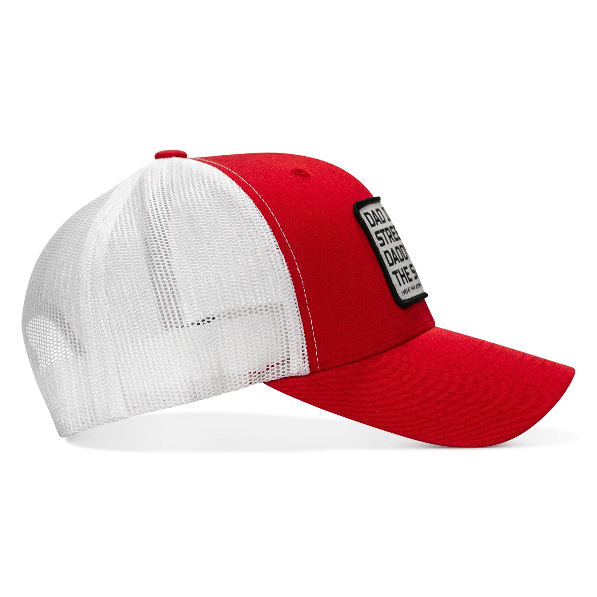 Dad In The Streets. Daddy In The Sheets. White Patch Snapback Hat