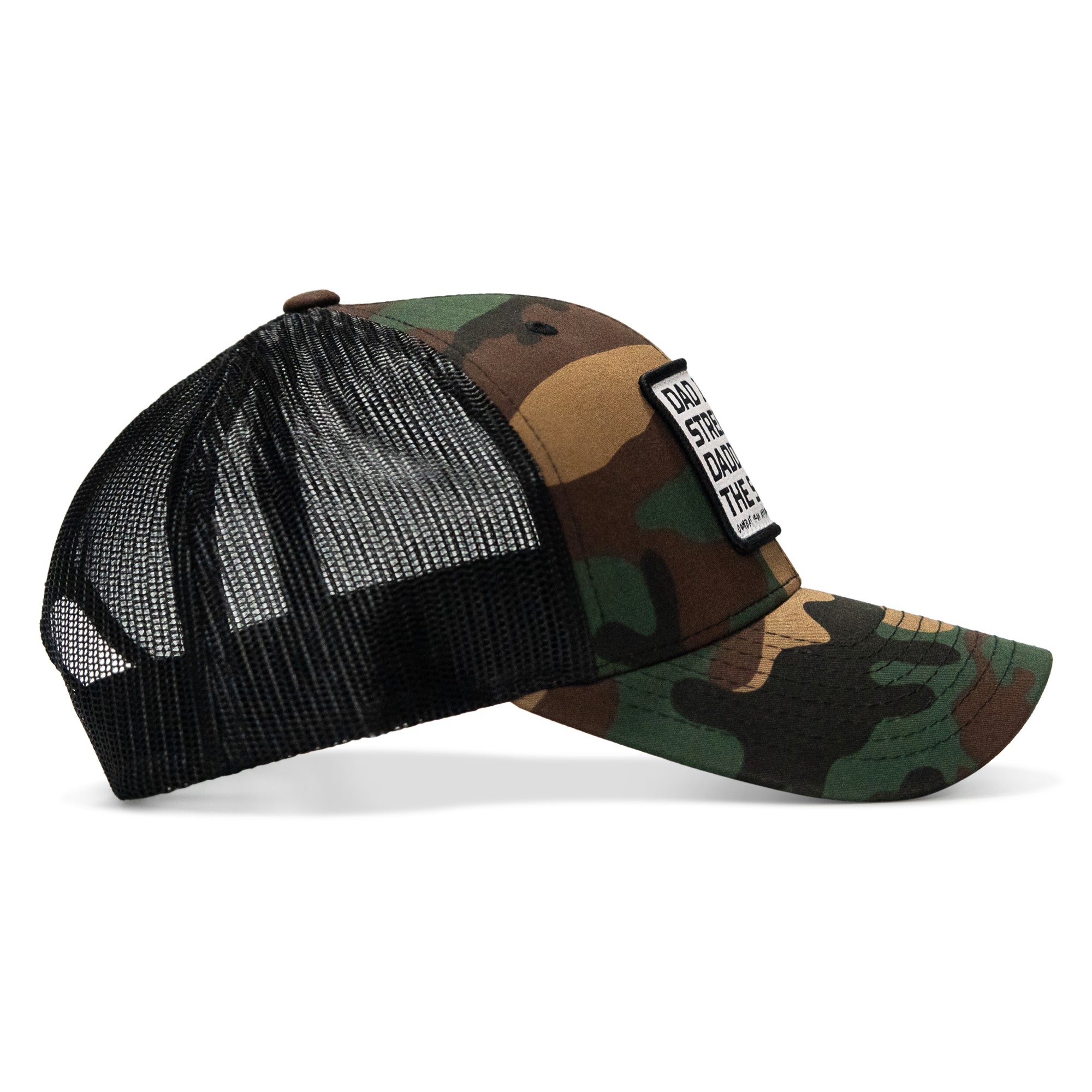 Dad In The Streets. Daddy In The Sheets. White Patch Snapback Hat