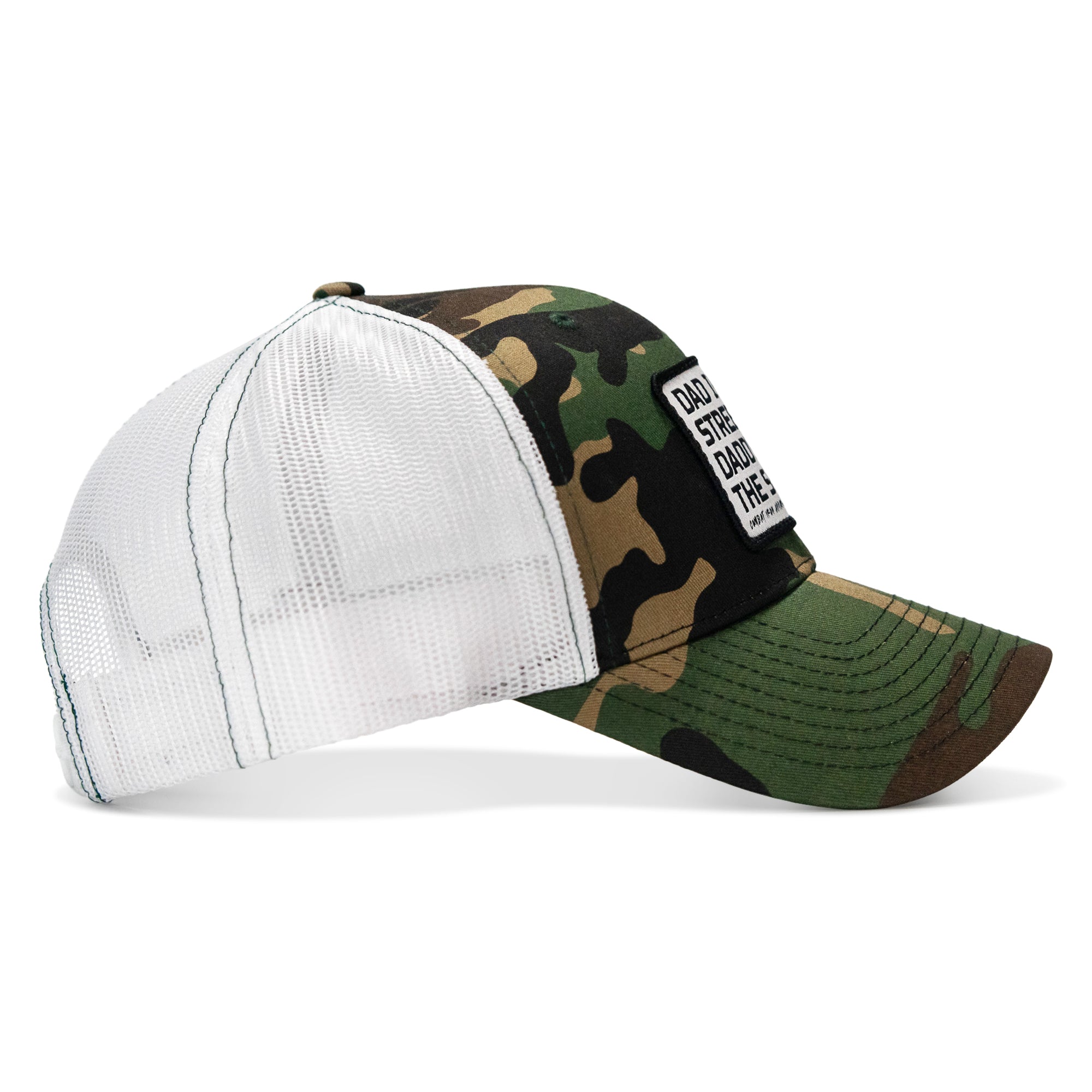 Dad In The Streets. Daddy In The Sheets. White Patch Snapback Hat