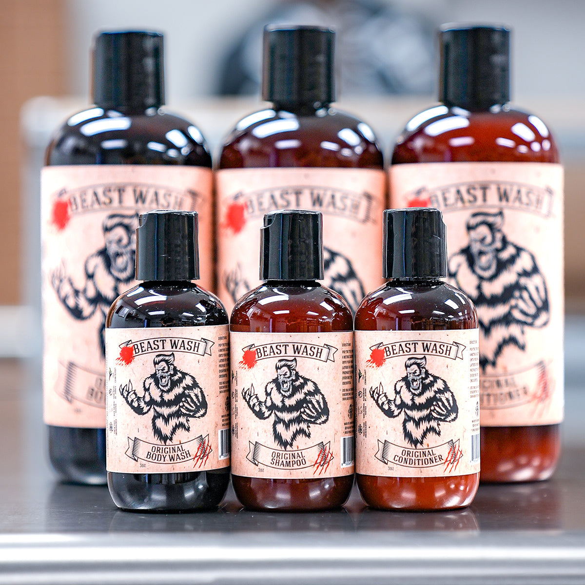 3oz Shampoo, Conditioner and Body Wash Kit