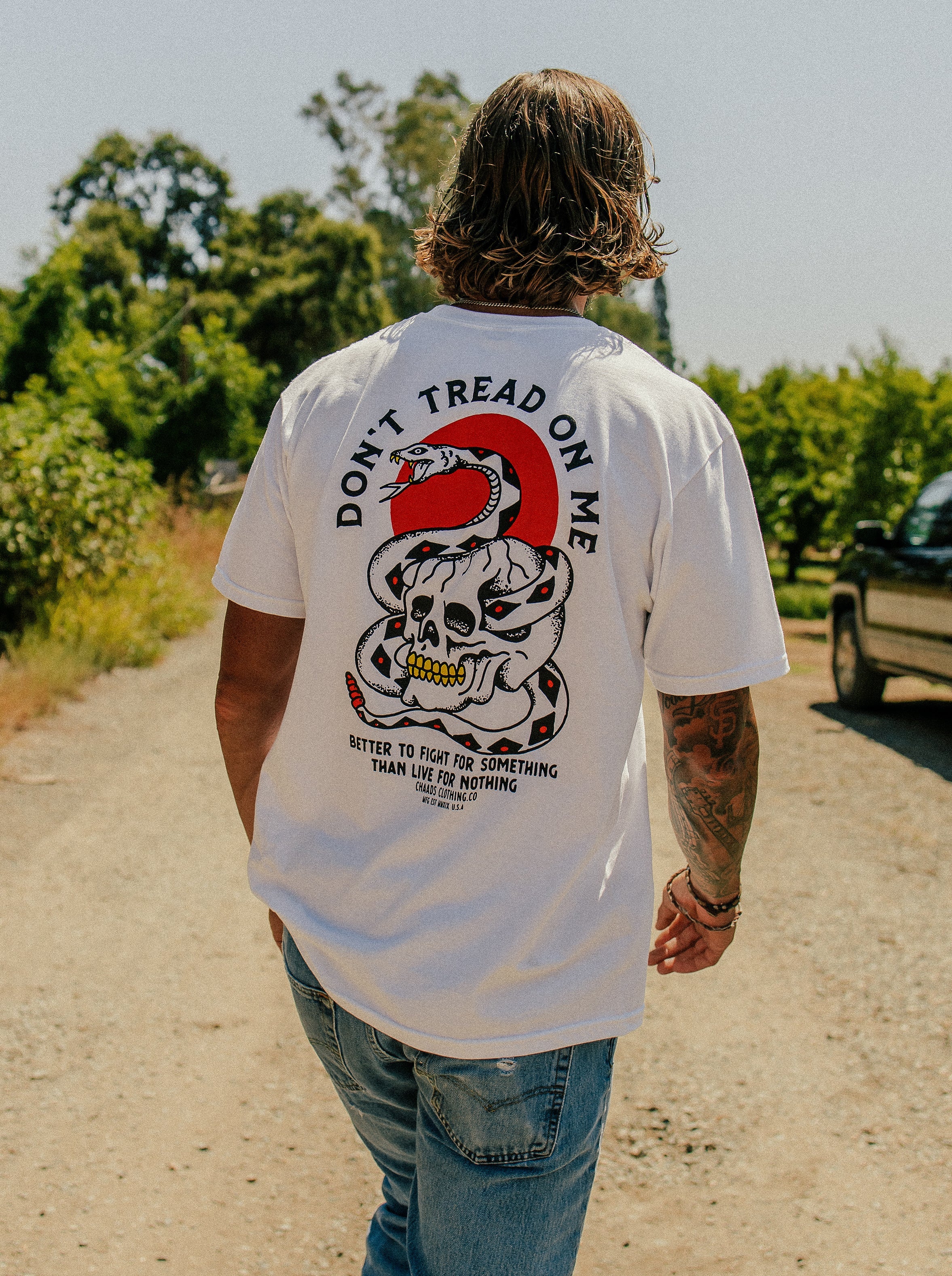 Don’t Tread on Me Again T-Shirt - White| The Brave Ones