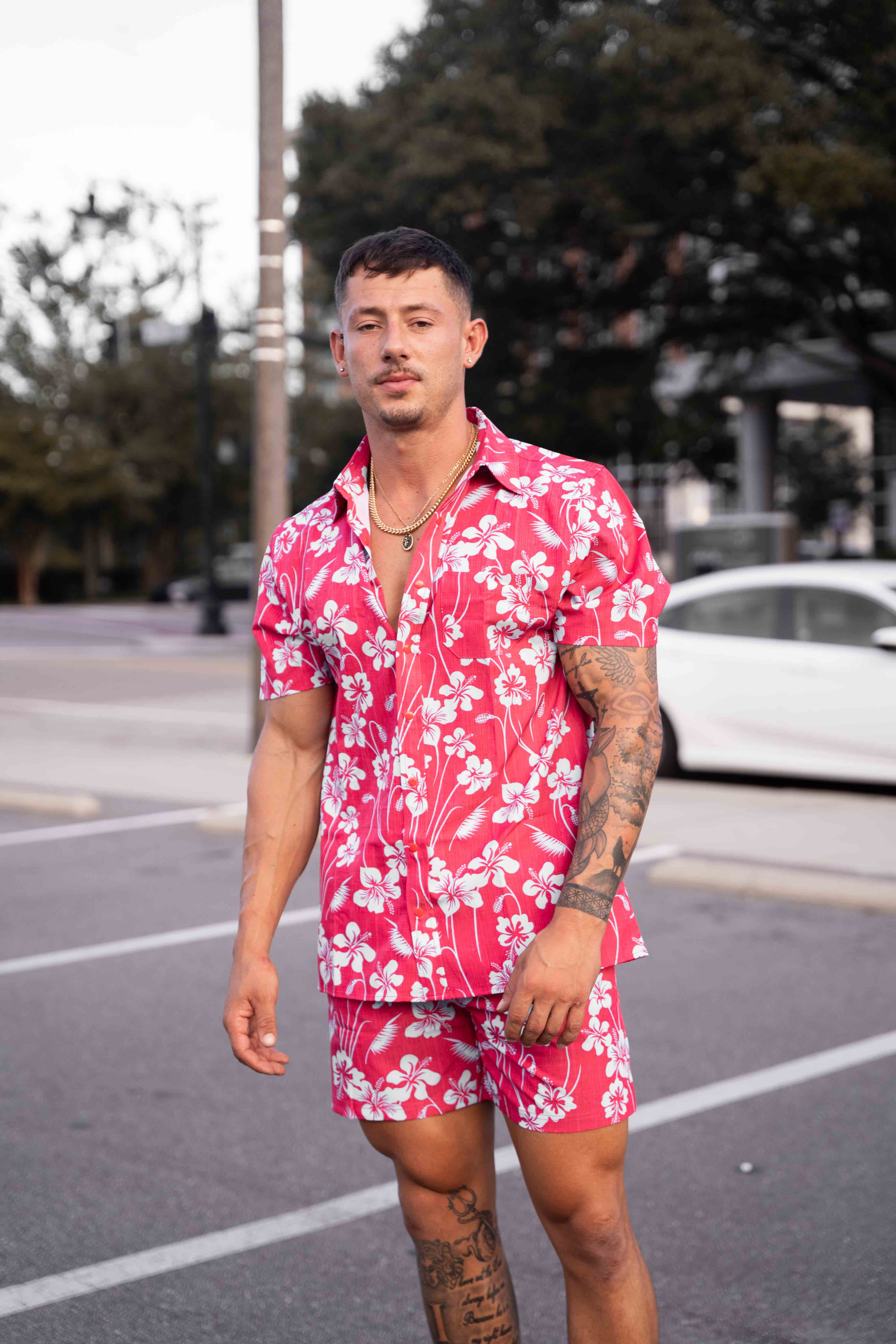 Camisa con botones y estampado floral MK2