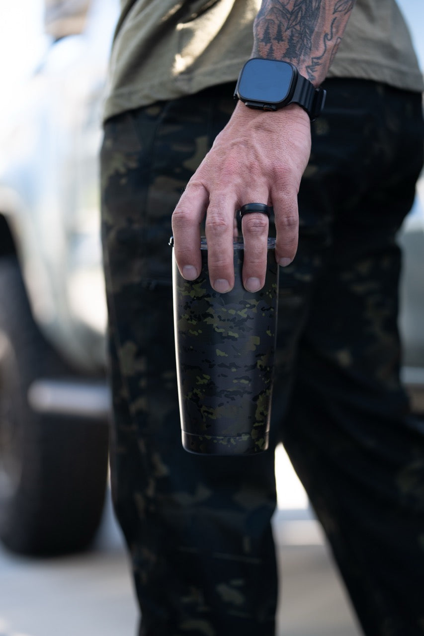 STMC Black Camo 20 oz Tumbler