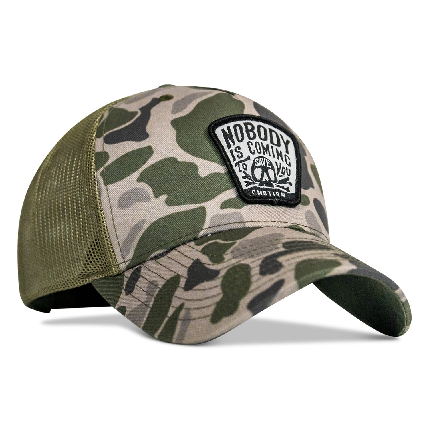 Niemand wird dich retten Totenkopf-Aufnäher Snapback-Cap