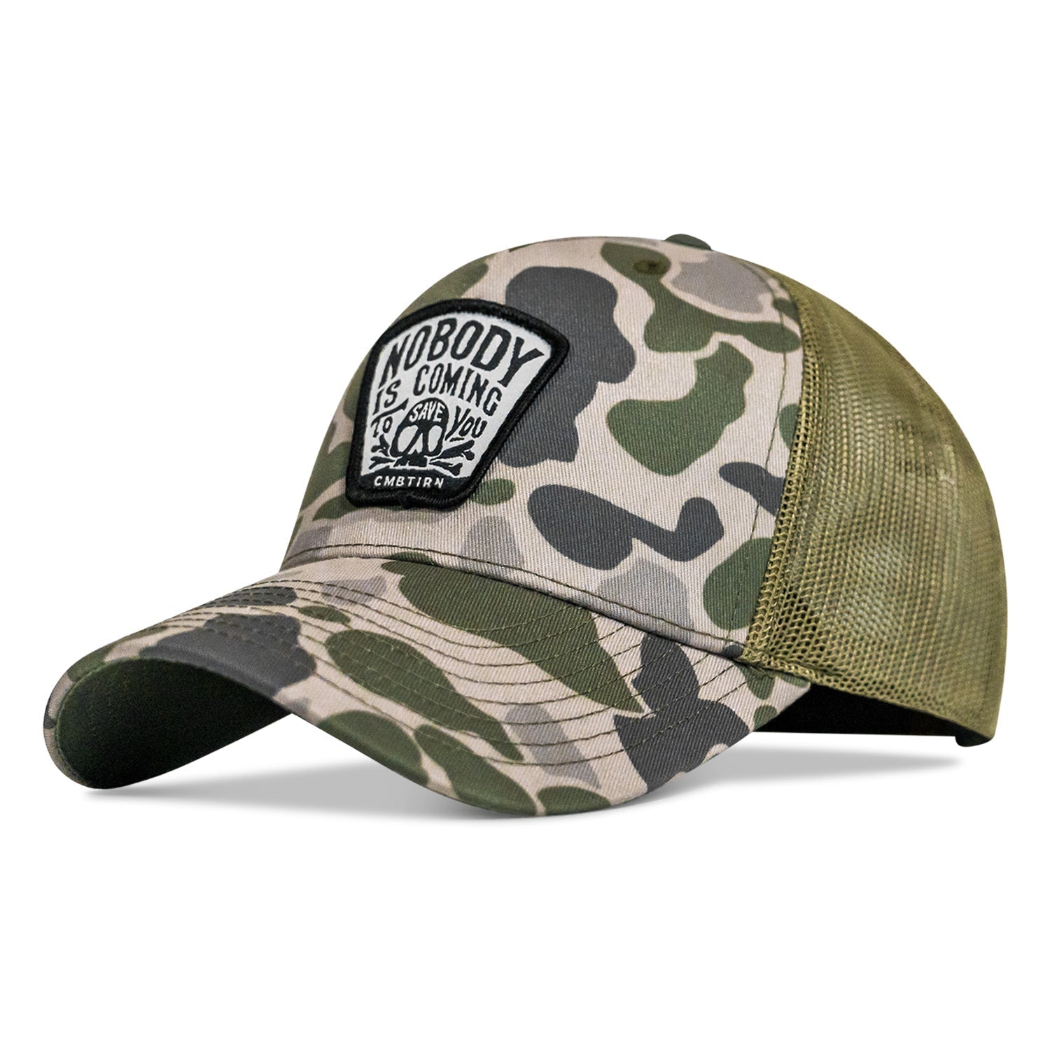 Niemand wird dich retten Totenkopf-Aufnäher Snapback-Cap