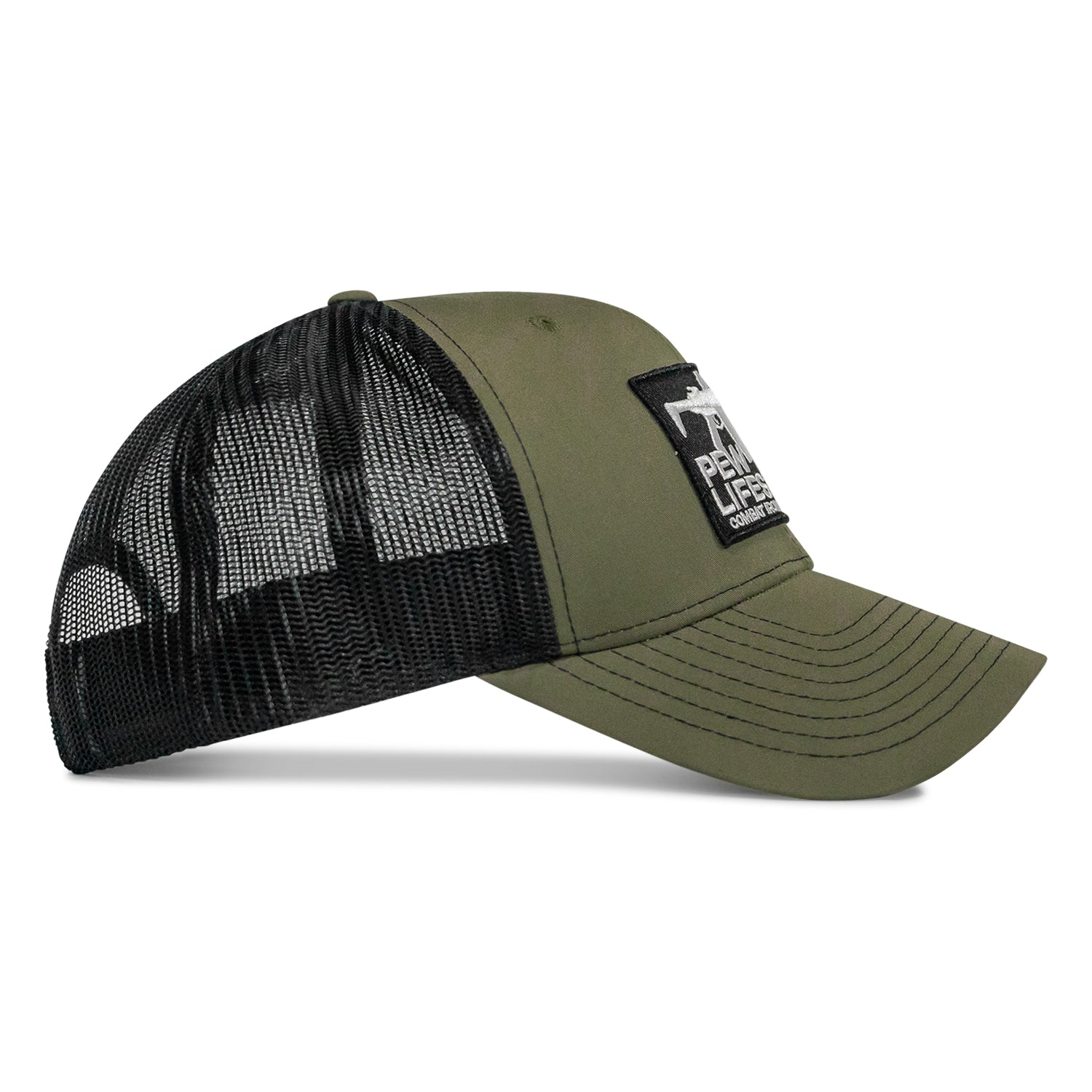 Pew Pew Lifestyle Patch Mid-Profile Mesh Snapback Hat